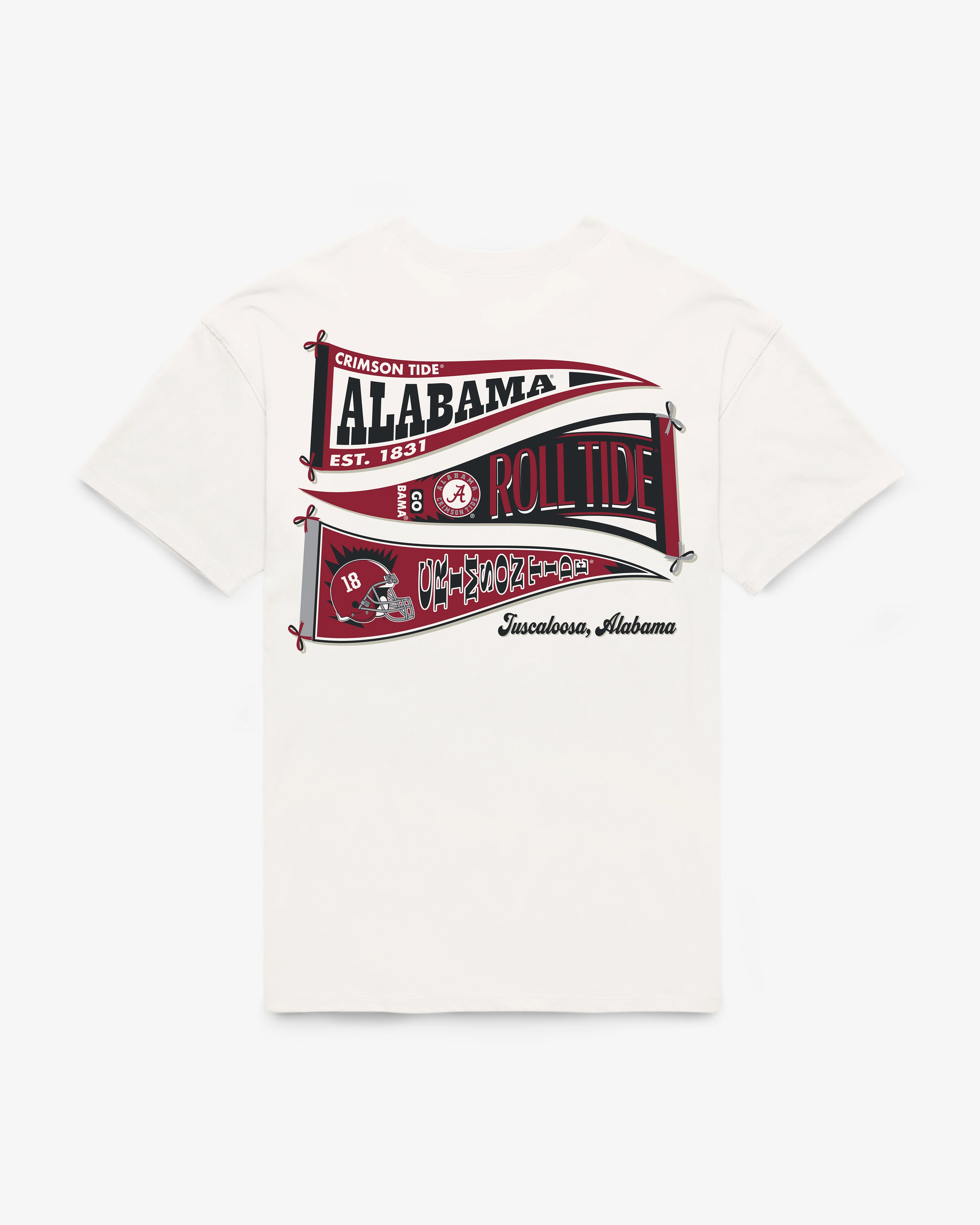 ALABAMA CRIMSON TIDE BOW AND BANNER BACKER SADIE TEE WOMENS - Image 3