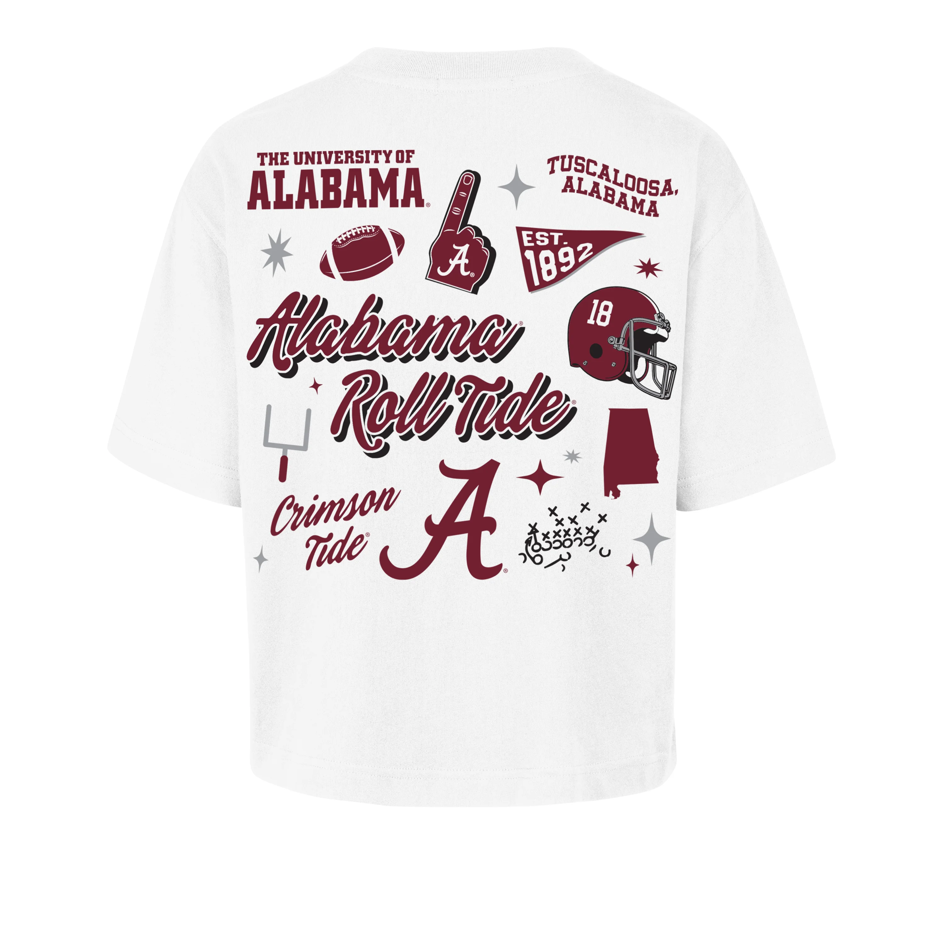ALABAMA CRIMSON TIDE COLLAGE SCRIPT '47 REED CITY TEE WOMENS - Image 2