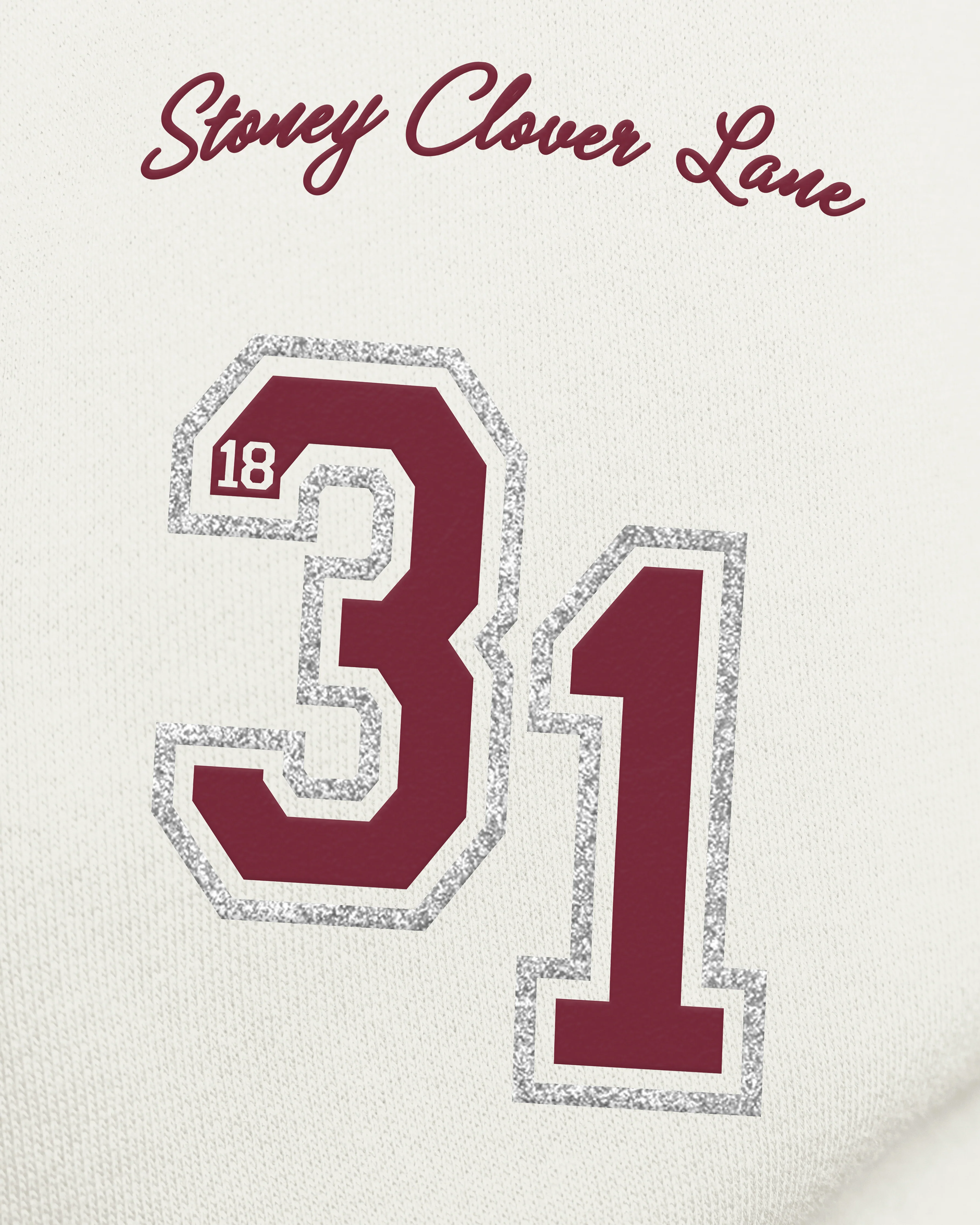 ALABAMA CRIMSON TIDE STONEY CLOVER LANE X '47 OVERSIZED GLITTER ARCH CREW WOMENS - Image 3