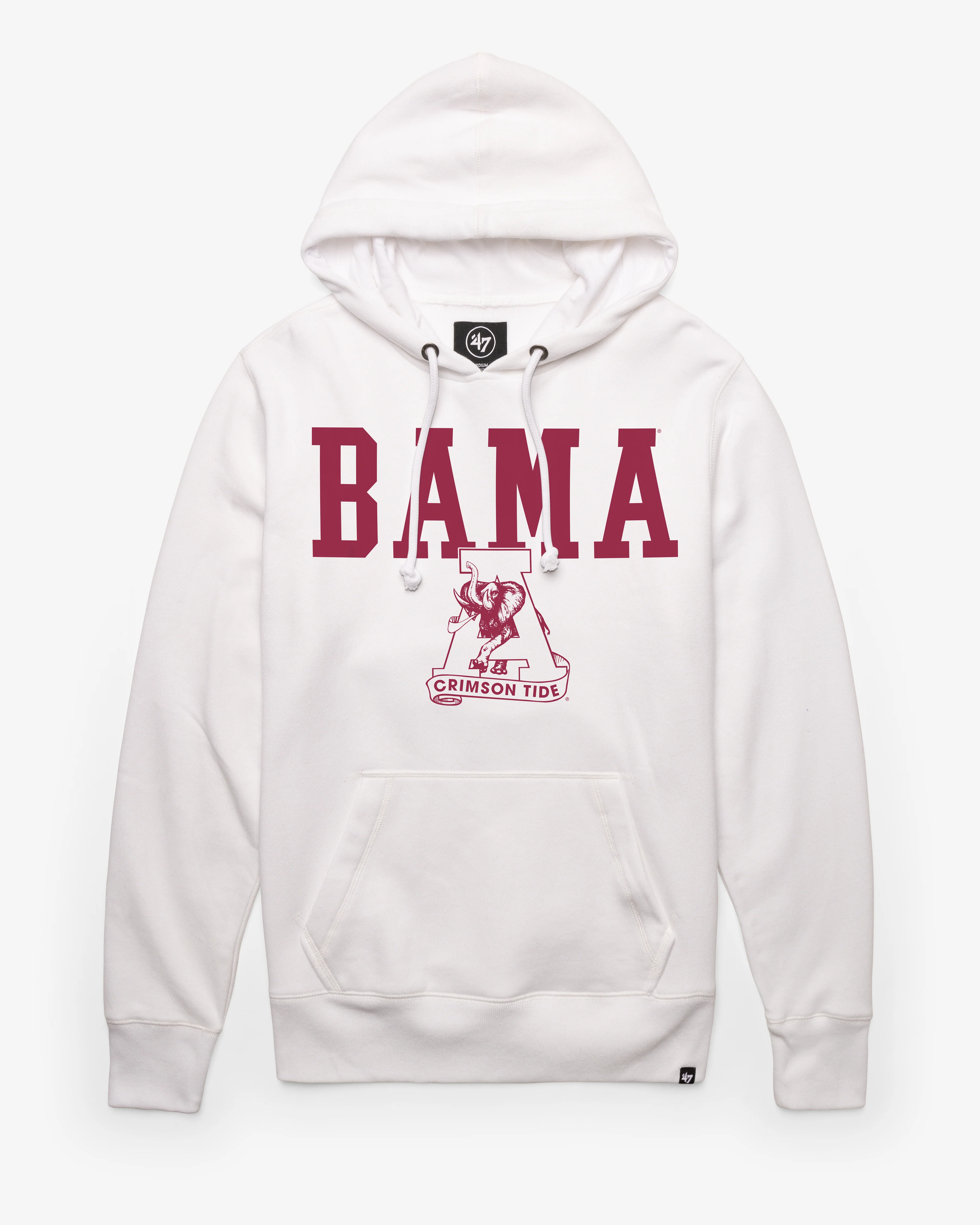 ALABAMA CRIMSON TIDE VINTAGE STRAIGHT BLOCK '47 HEADLINE HOOD