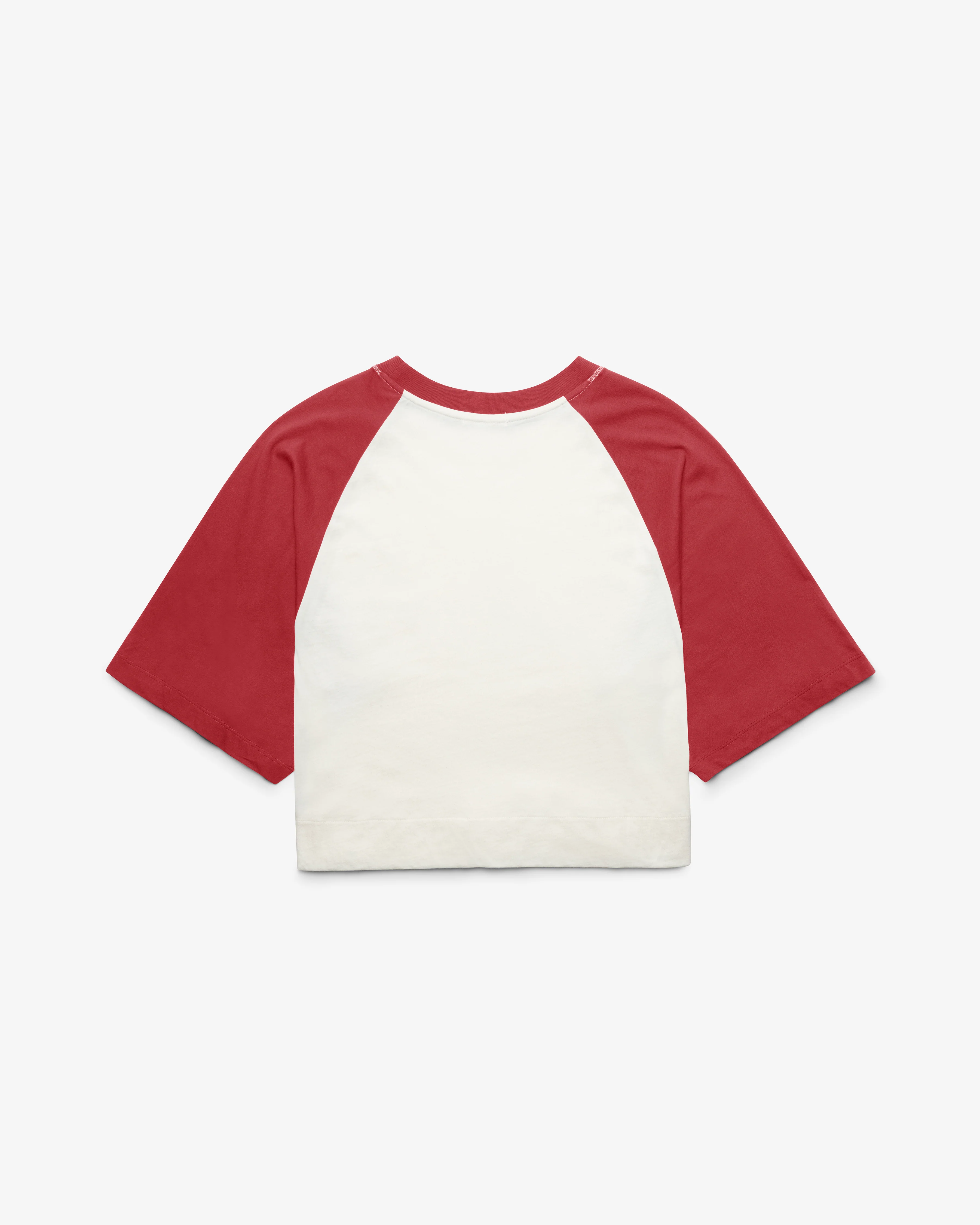 ARKANSAS RAZORBACKS VINTAGE INFIELD SHIFT '47 RAGLAN CROP TEE WOMENS - Image 2