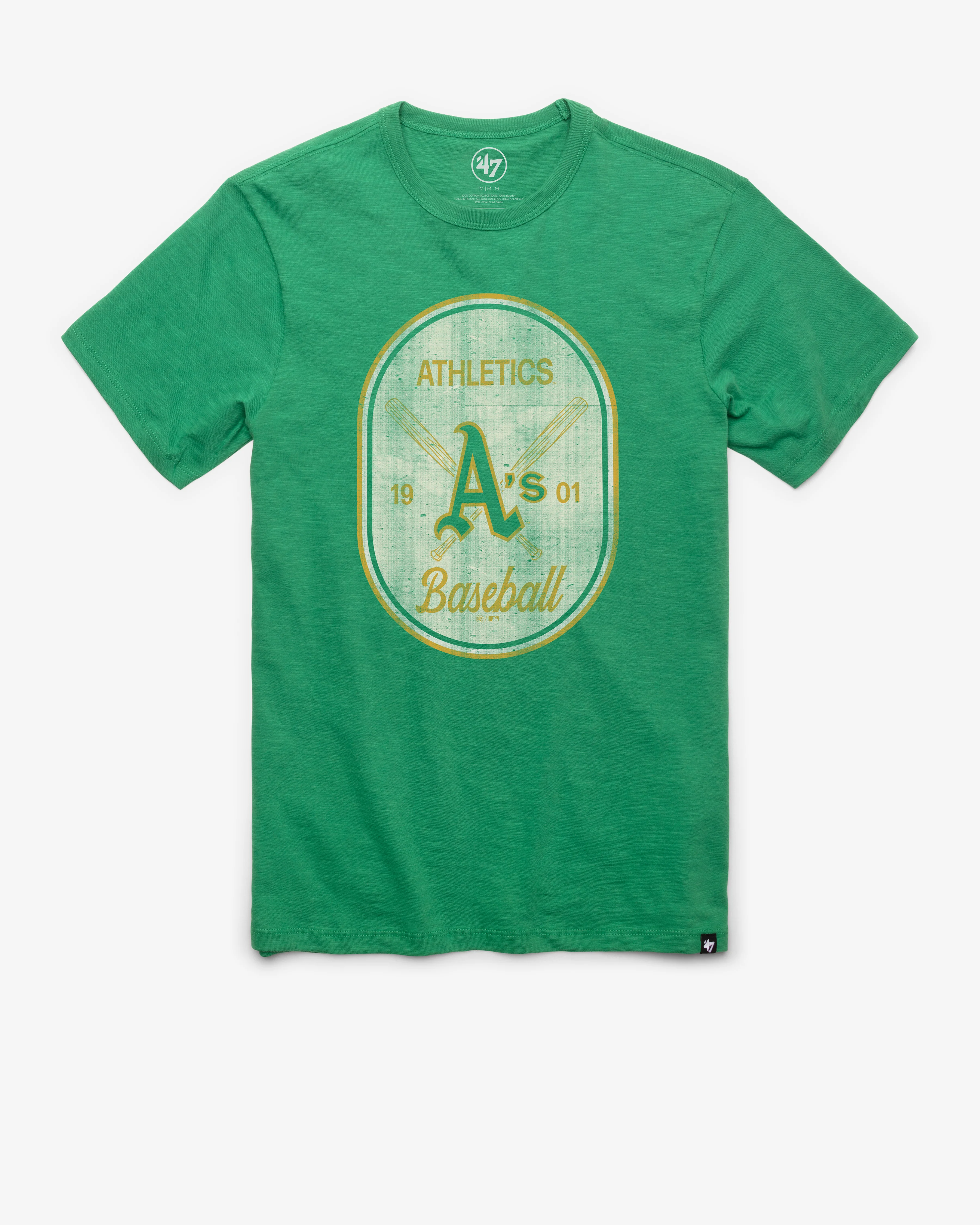 ATHLETICS BASEBALL COOPERTOWN CROSS PATCH '47 SCRUM TEE