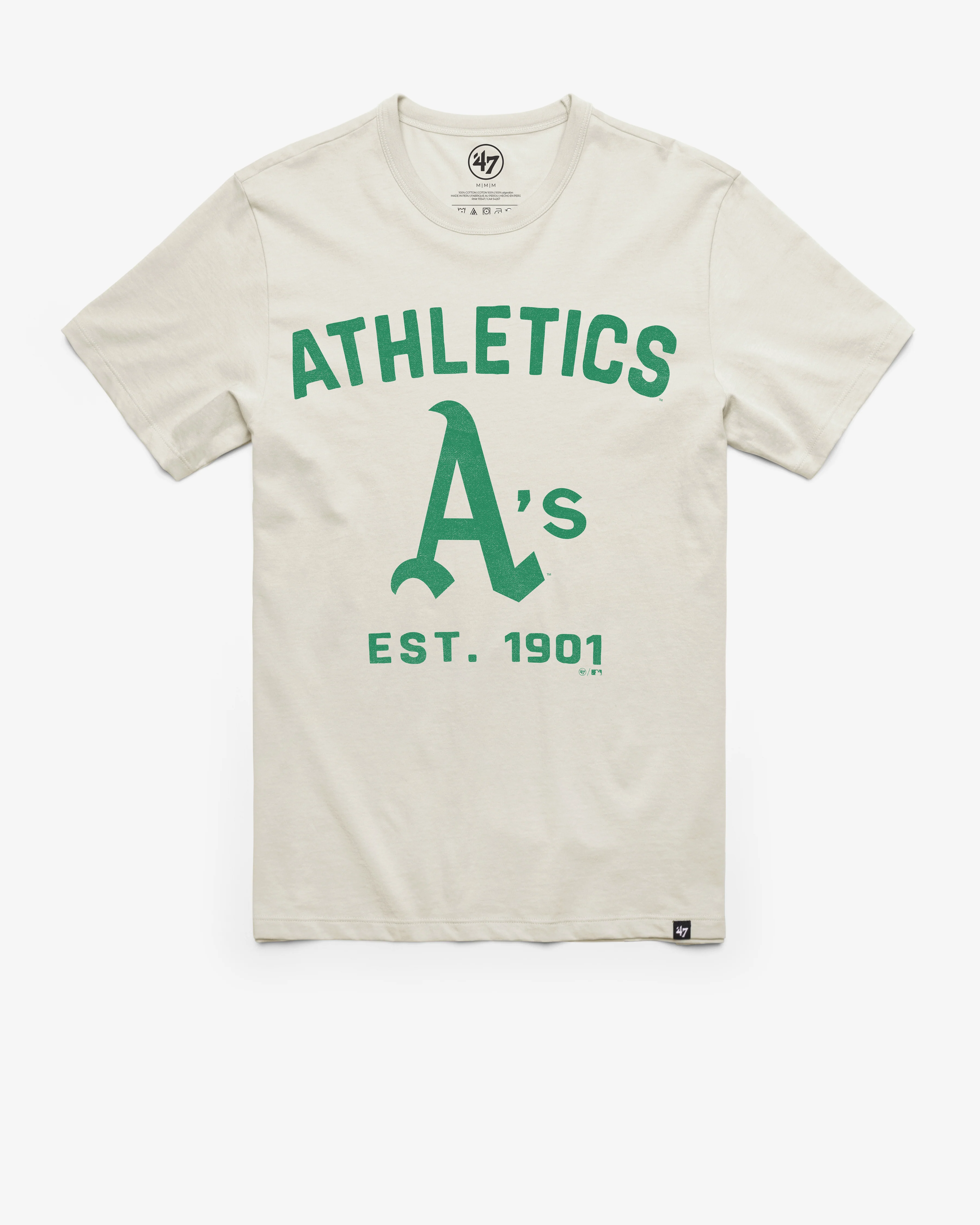 ATHLETICS BASEBALL COOPERSTOWN DUSTER '47 FRANKLIN TEE