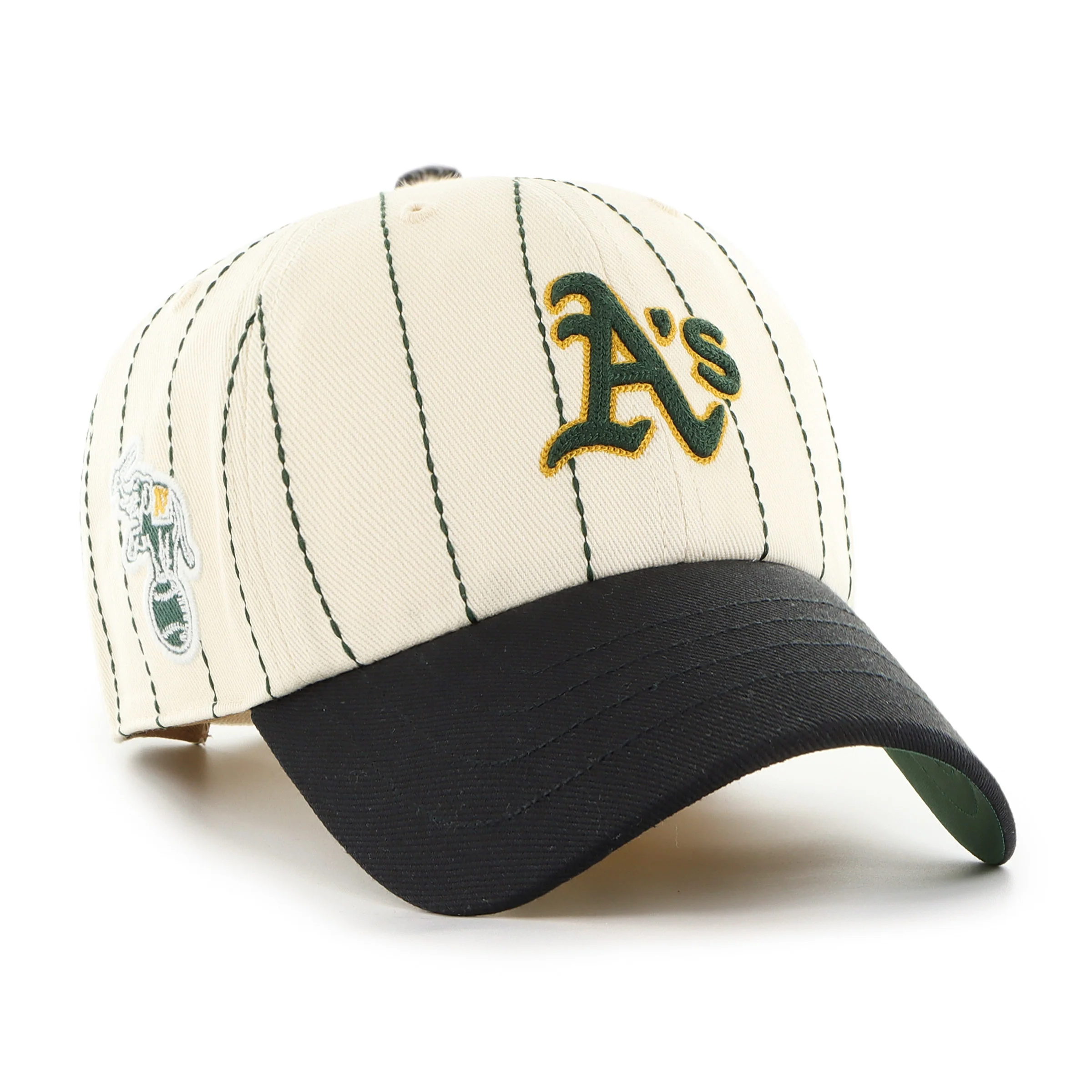 ATHLETICS BASEBALL COOPERSTOWN RAWLINGS PINSTRIPE '47 CLEAN UP