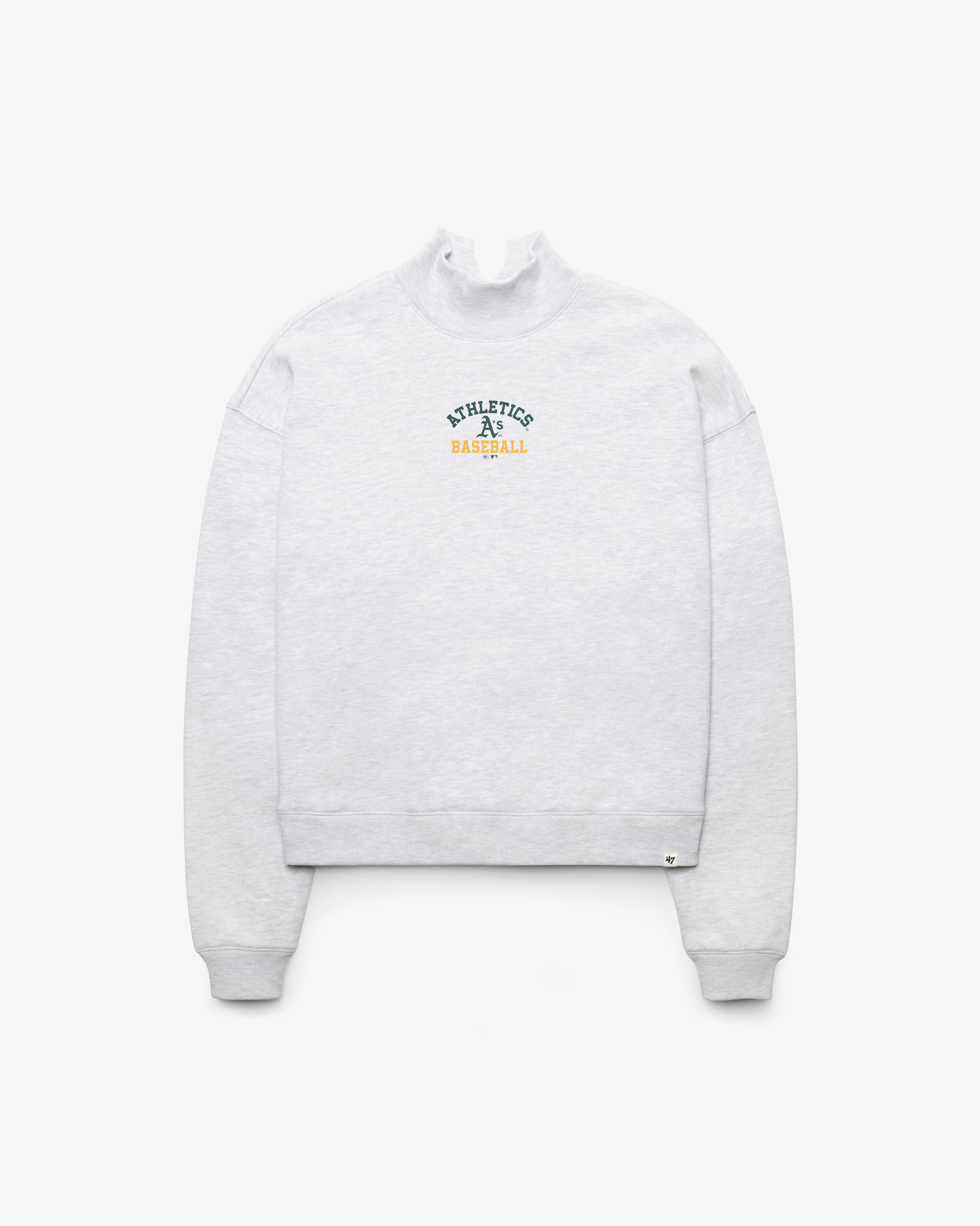 ATHLETICS BASEBALL SPIRITED '47 MOCK NECK PULLOVER WOMENS