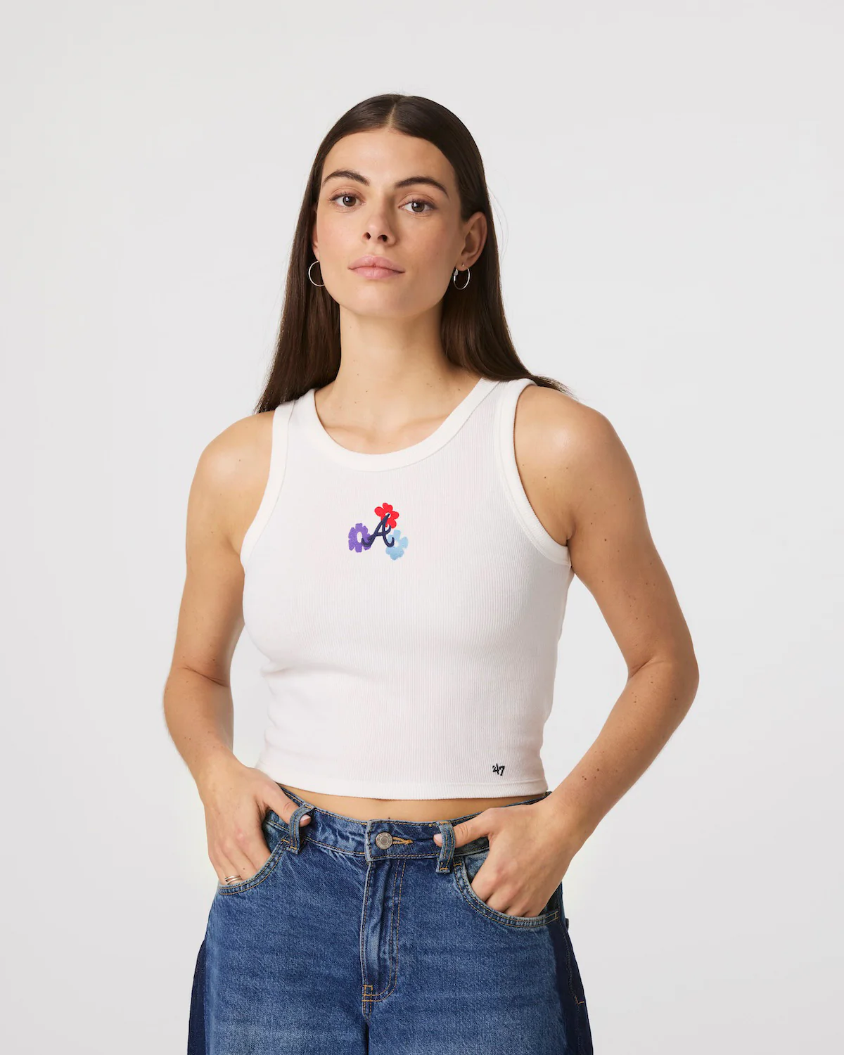 ATLANTA BRAVES OMA '47 BABY RIB TANK WOMENS - Image 2