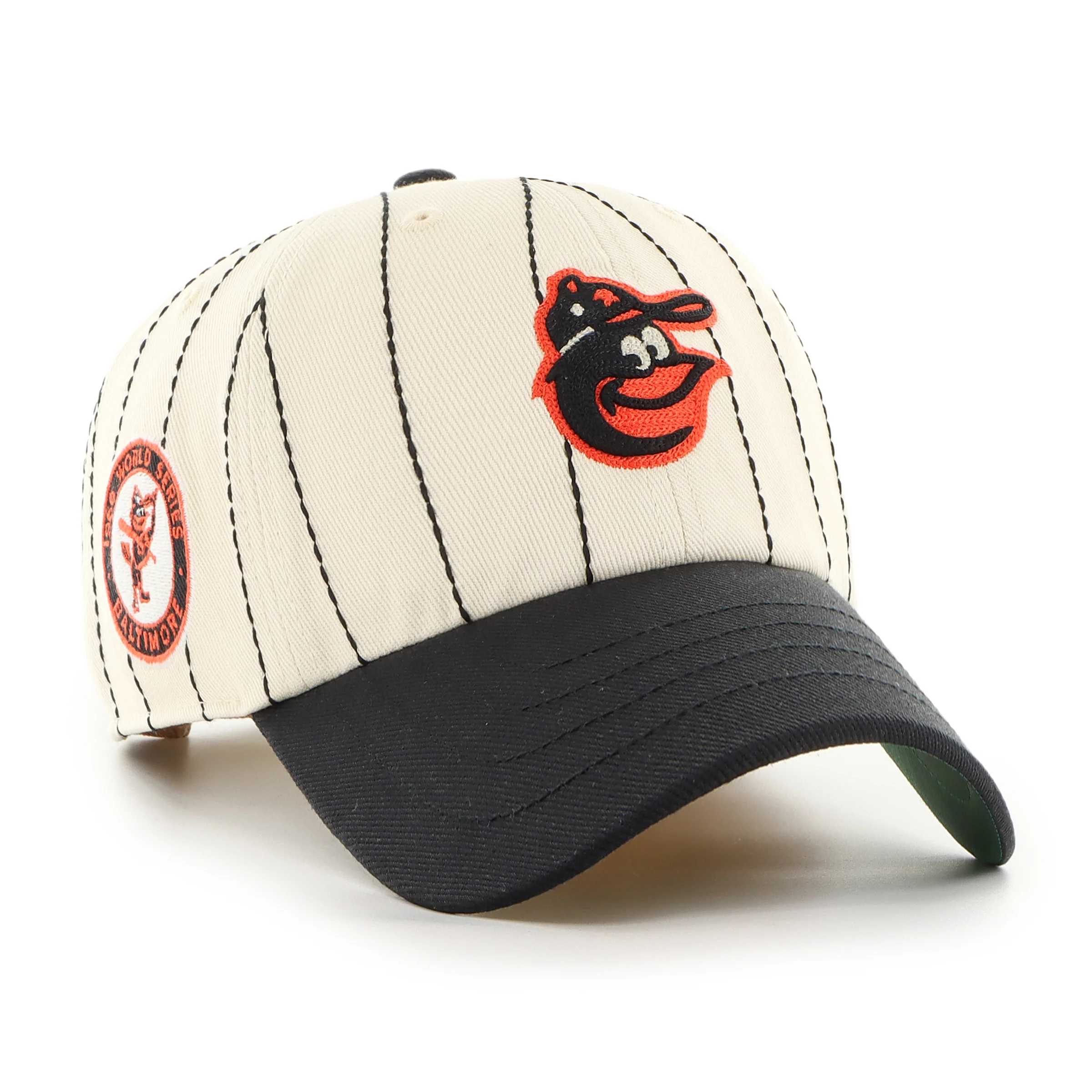 BALTIMORE ORIOLES COOPERSTOWN RAWLINGS PINSTRIPE '47 CLEAN UP