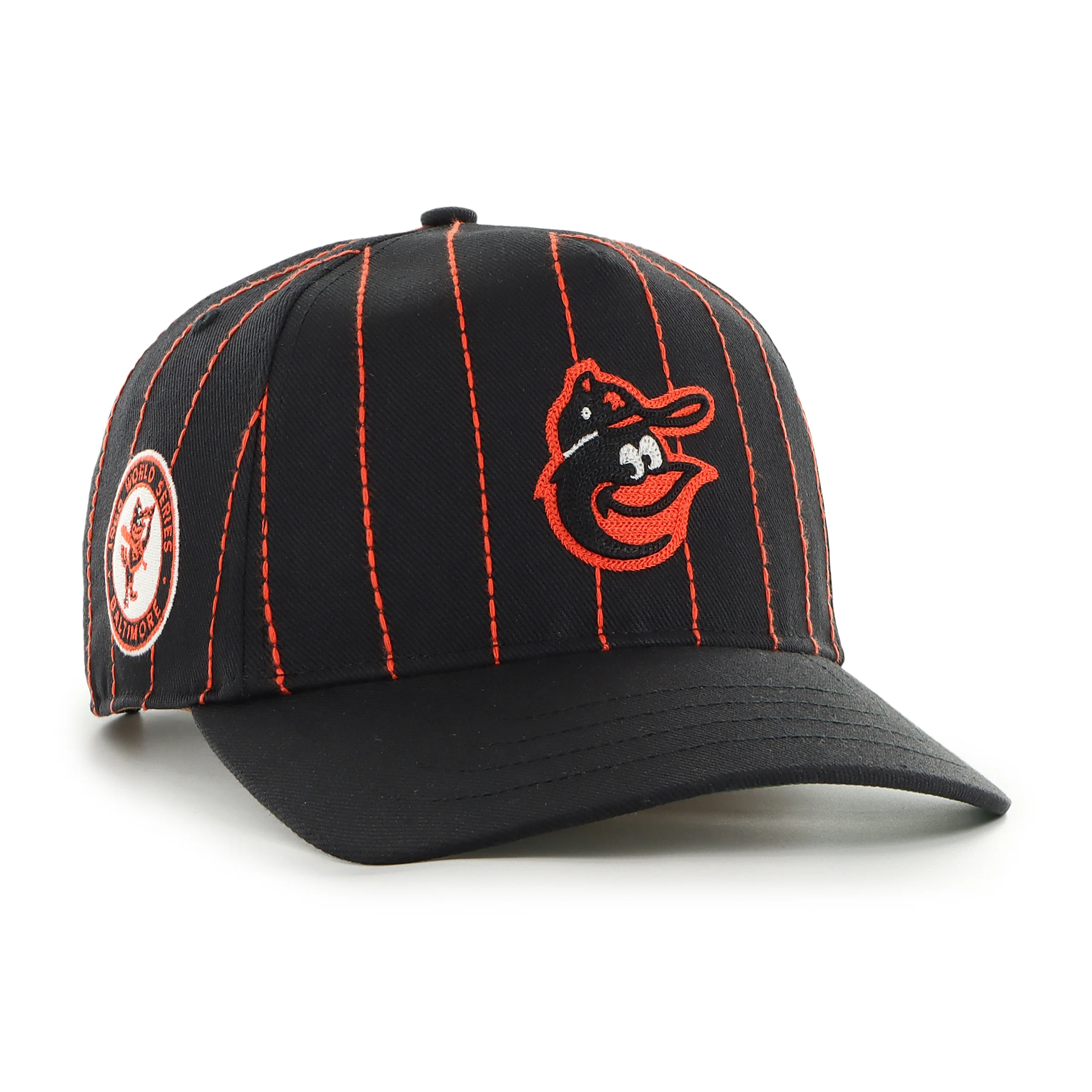 BALTIMORE ORIOLES COOPERSTOWN RAWLINGS PINSTRIPE '47 HITCH