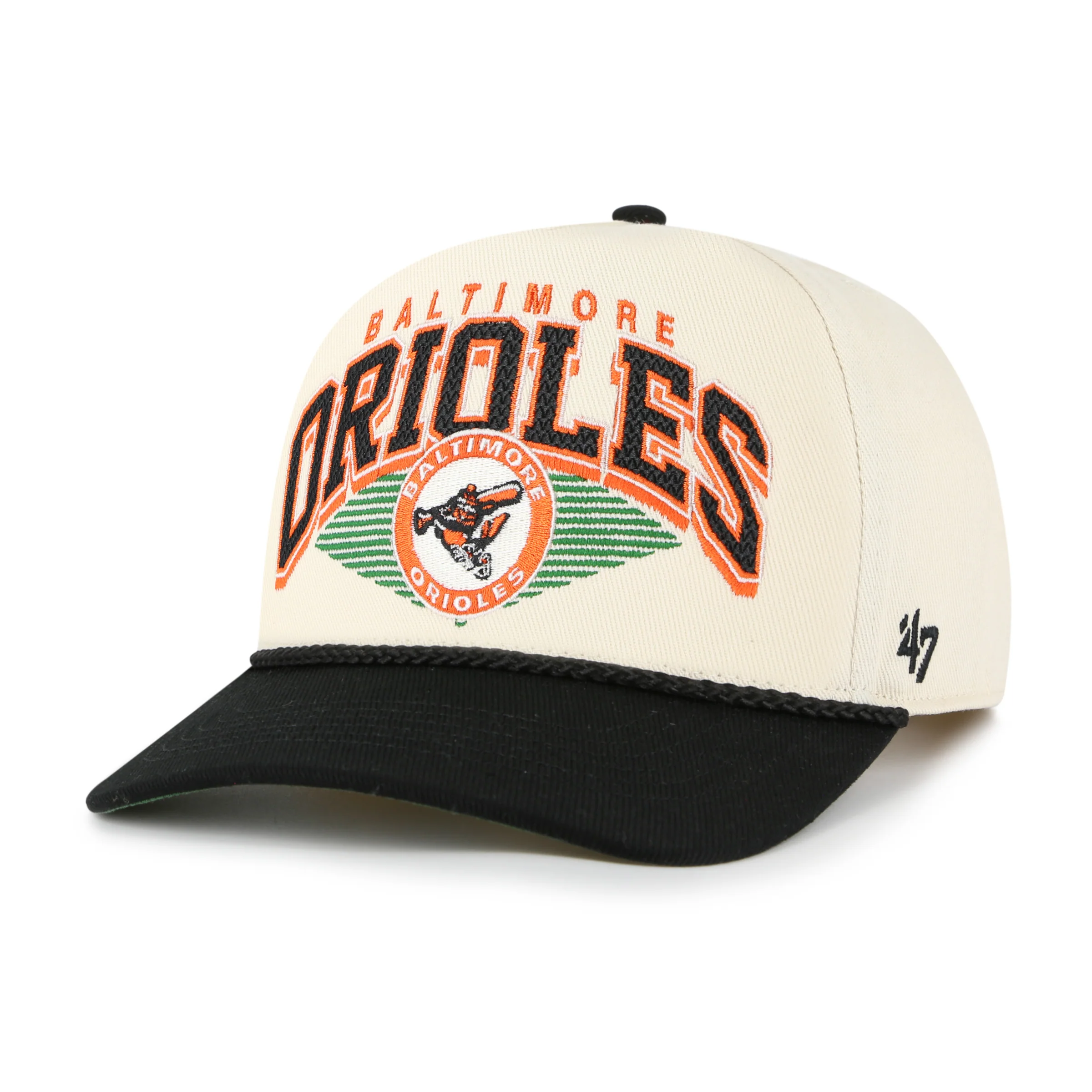 BALTIMORE ORIOLES COOPERSTOWN POMONA TWO TONE ROPE '47 HITCH