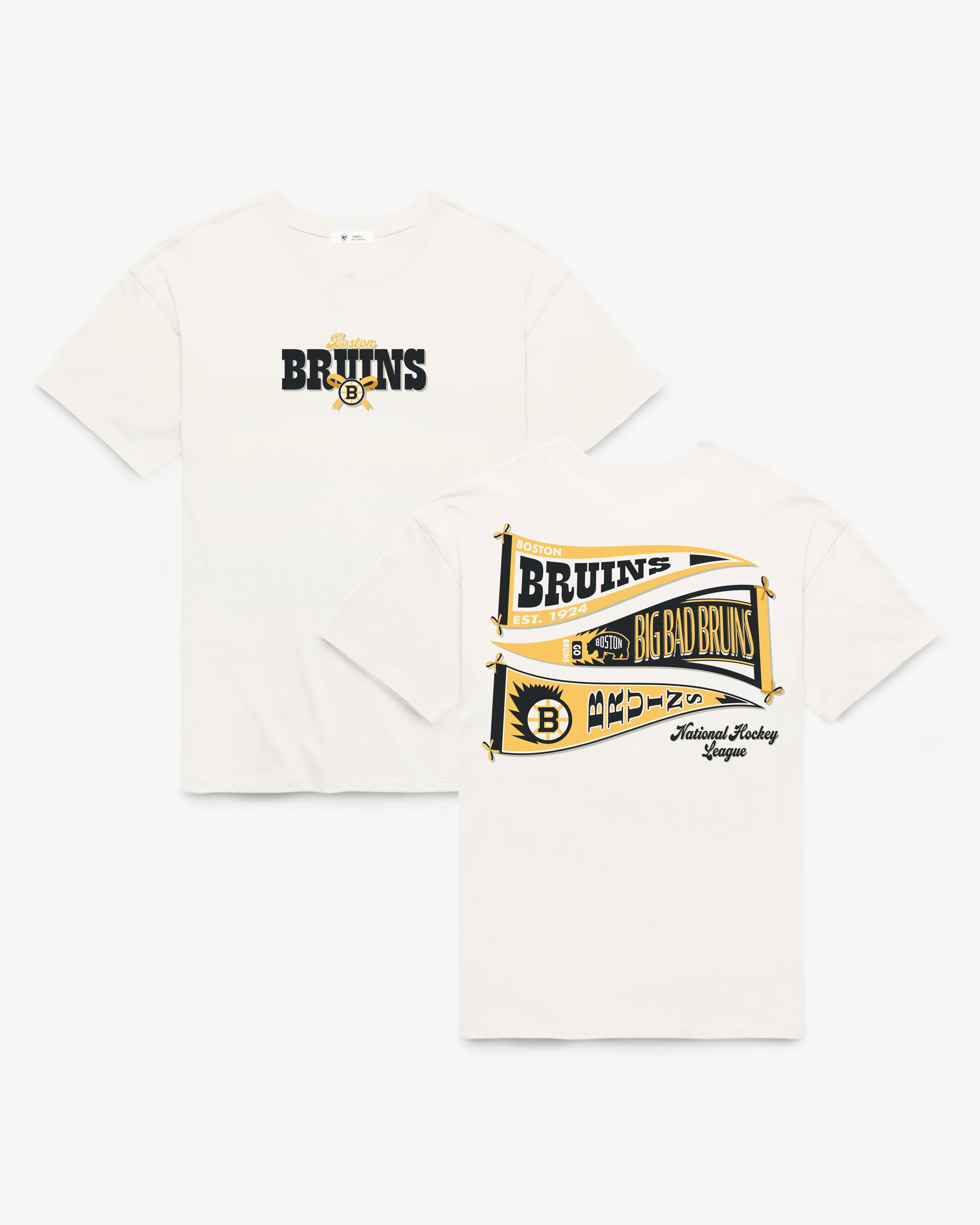 BOSTON BRUINS BOW AND BANNER BACKER '47 SADIE TEE WOMENS