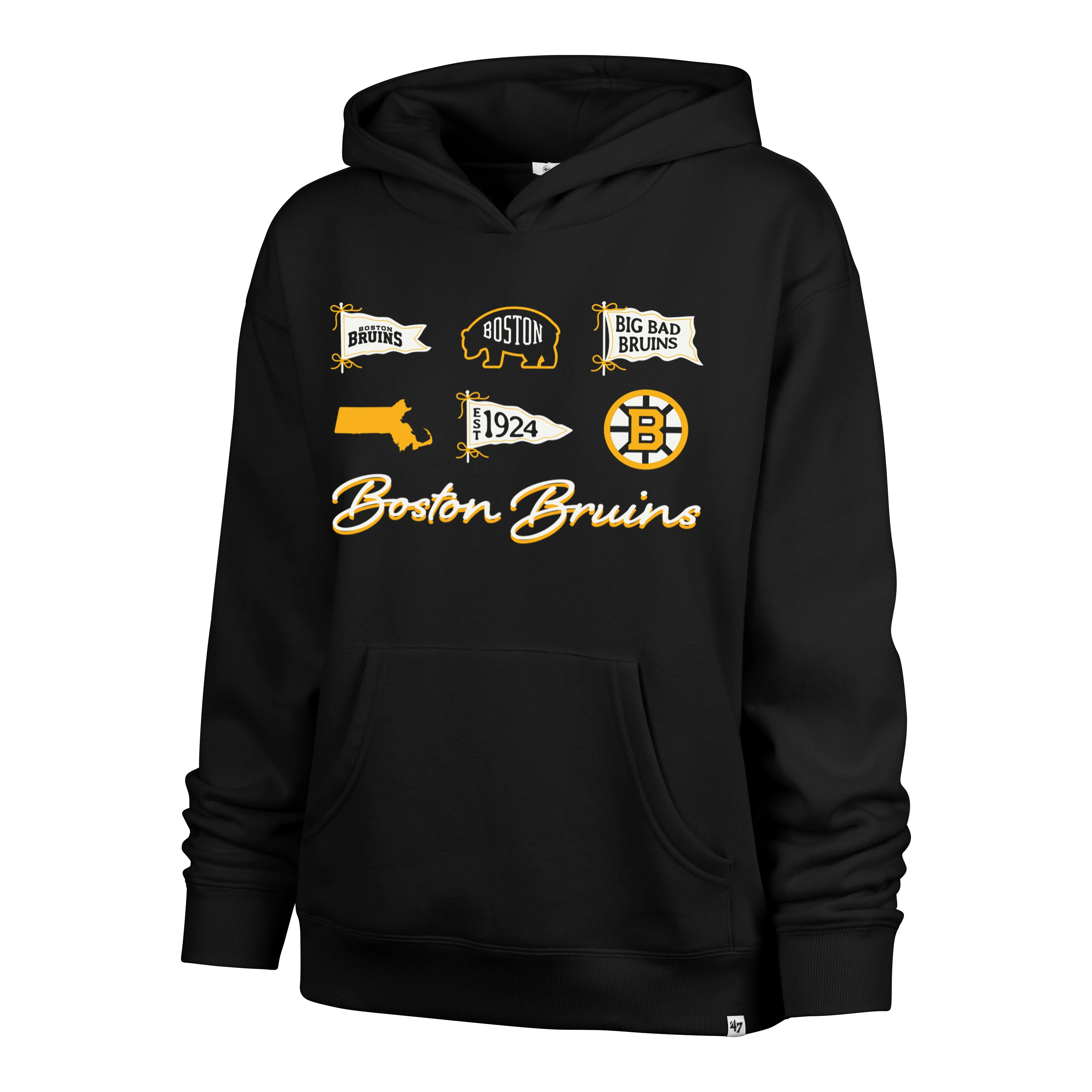 BOSTON BRUINS BOW AND BANNERS '47 NAOMI HOOD WOMENS
