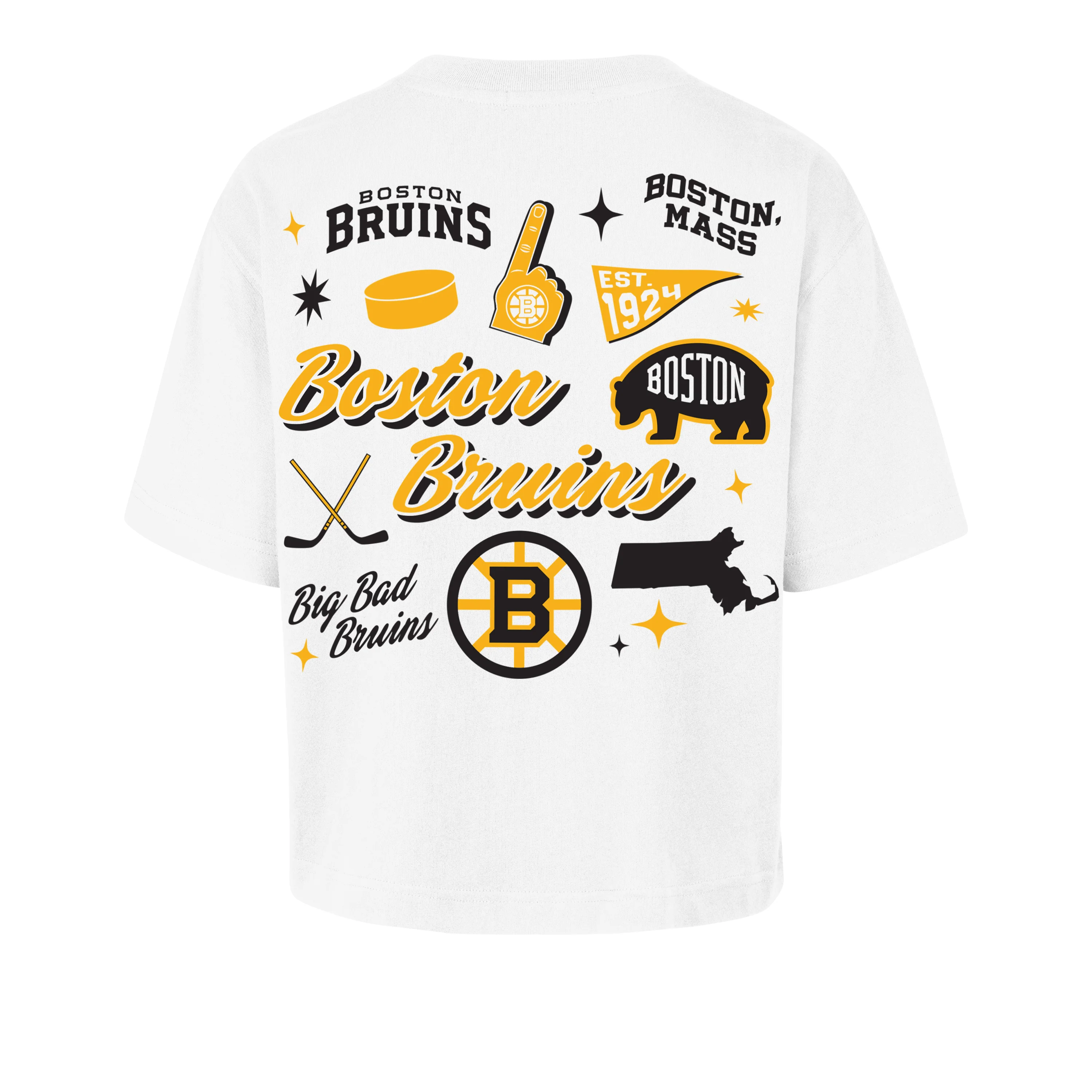 BOSTON BRUINS COLLAGE SCRIPT '47 REED CITY TEE WOMENS - Image 2