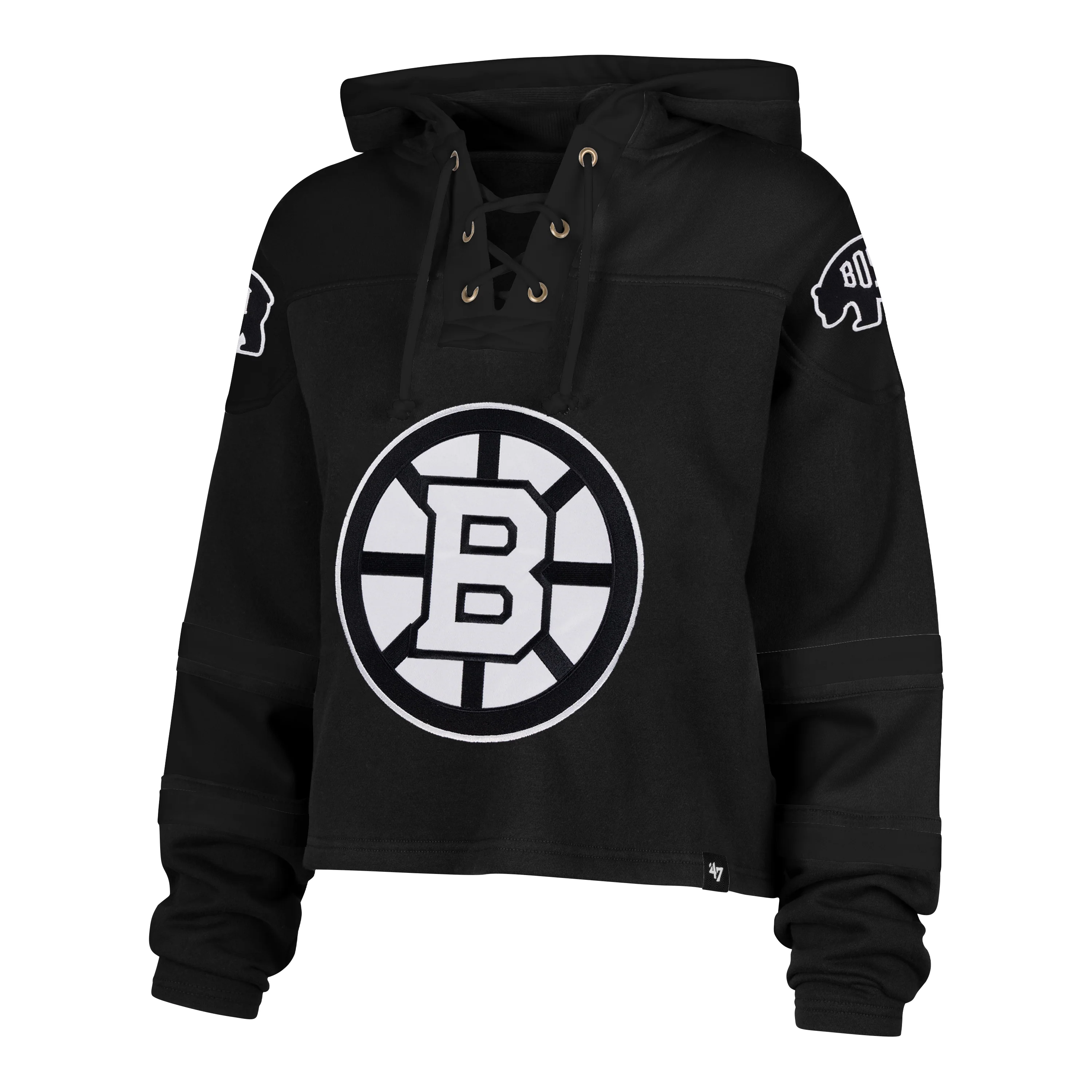 BOSTON BRUINS CROPPED '47 SUPERIOR LACER HOOD WOMENS