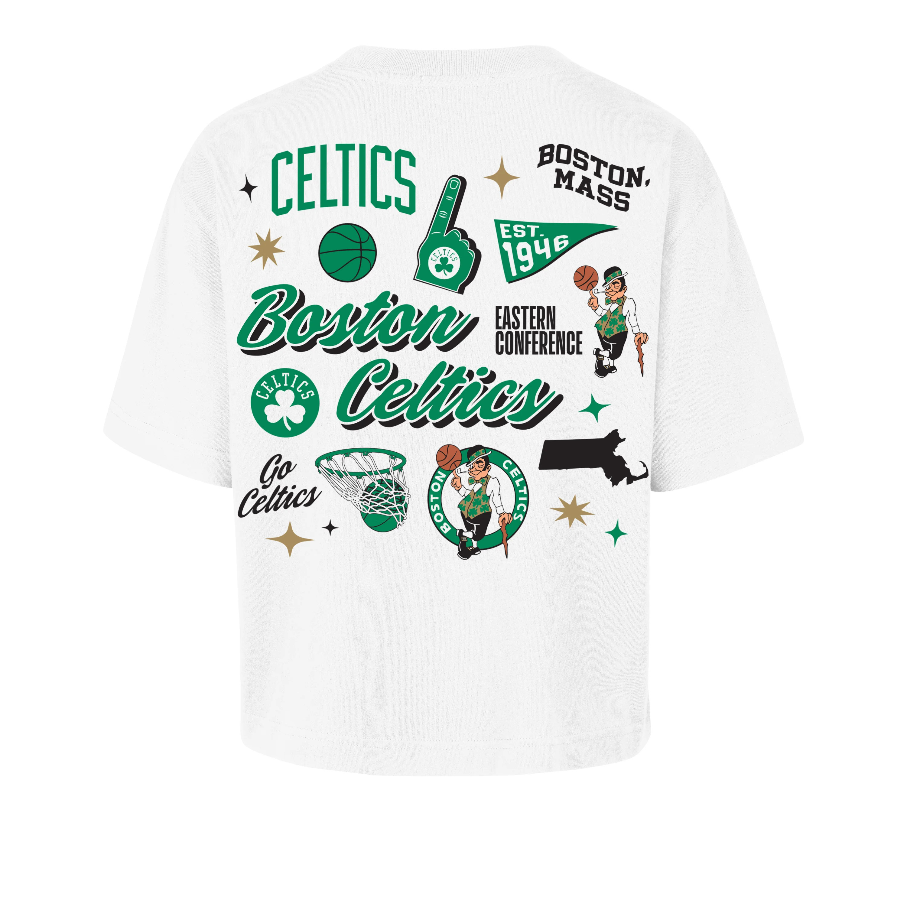 BOSTON CELTICS COLLAGE SCRIPT '47 REED CITY TEE WOMENS - Image 2