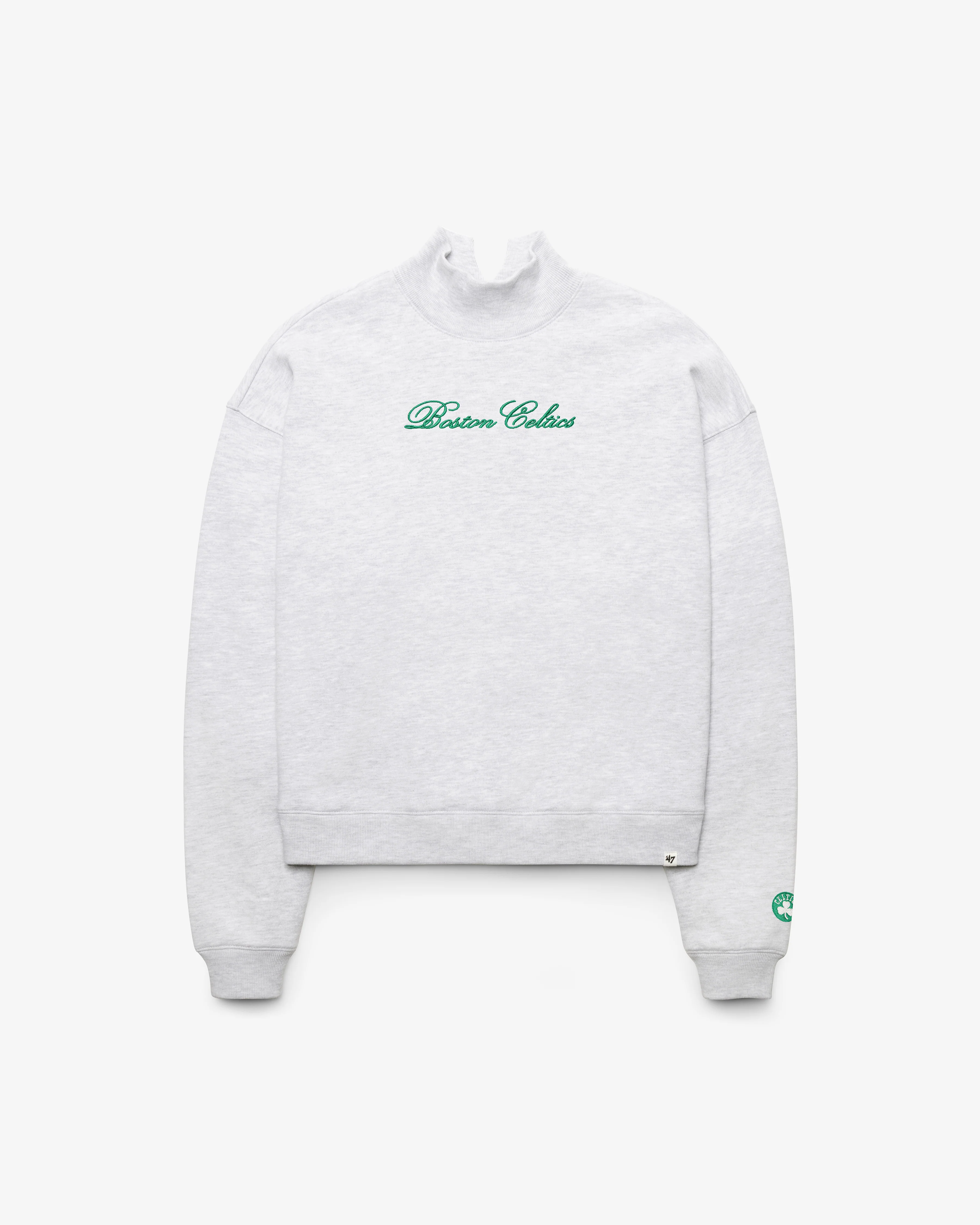 BOSTON CELTICS SCRIPT '47 MOCK NECK PULLOVER WOMENS