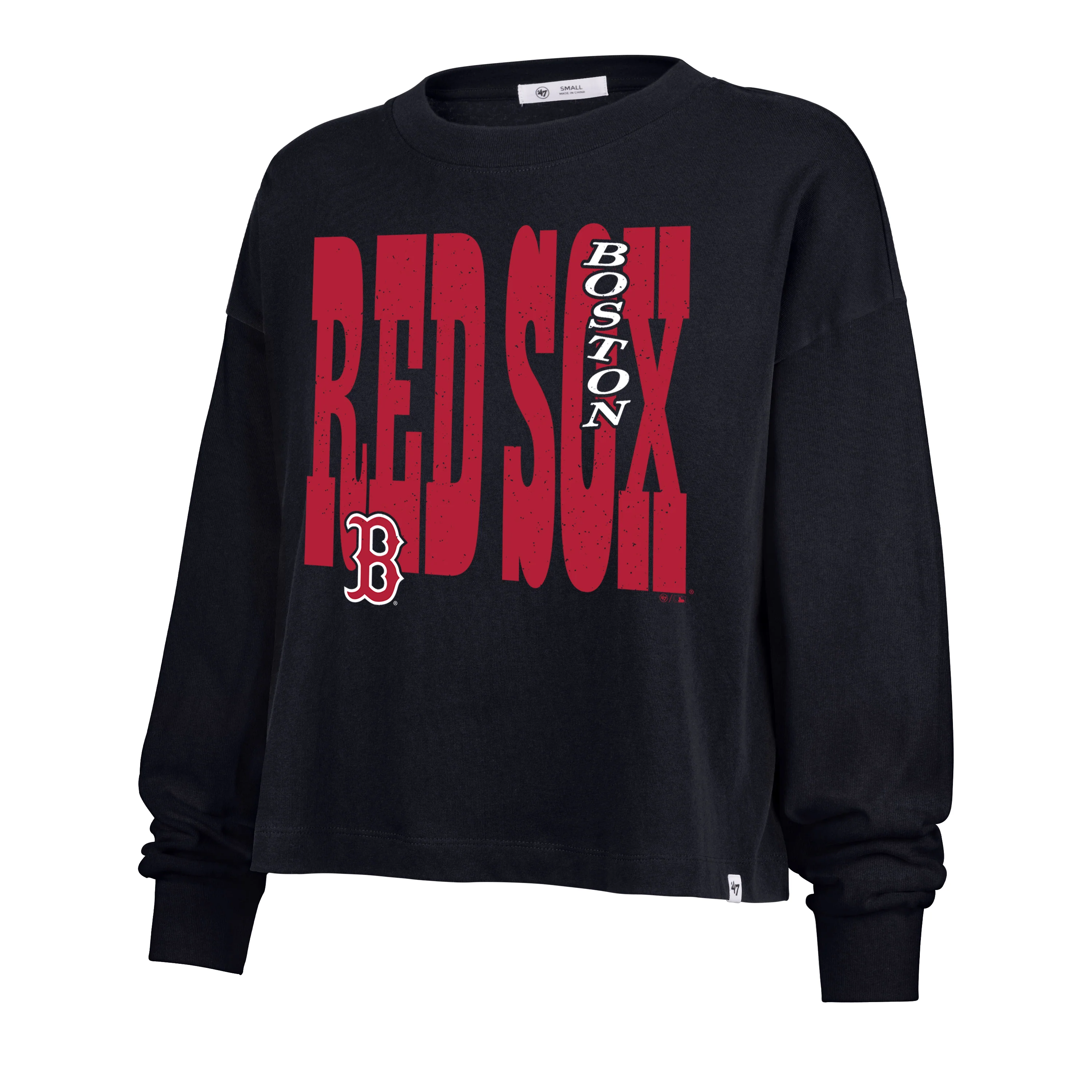 BOSTON RED SOX BOLD STACK '47 SYDNEY LONG SLEEVE TEE WOMENS