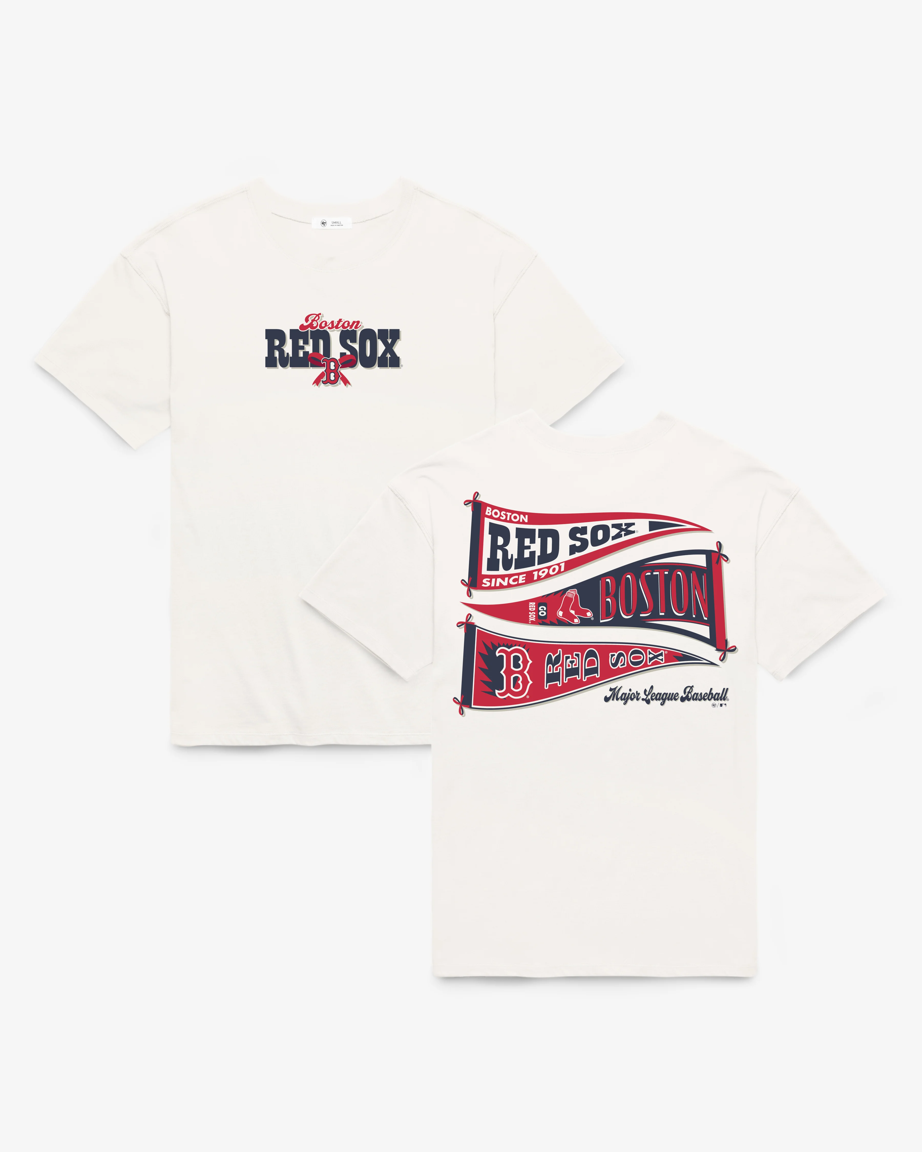 BOSTON RED SOX BOW AND BANNER BACKER '47 SADIE TEE WOMENS