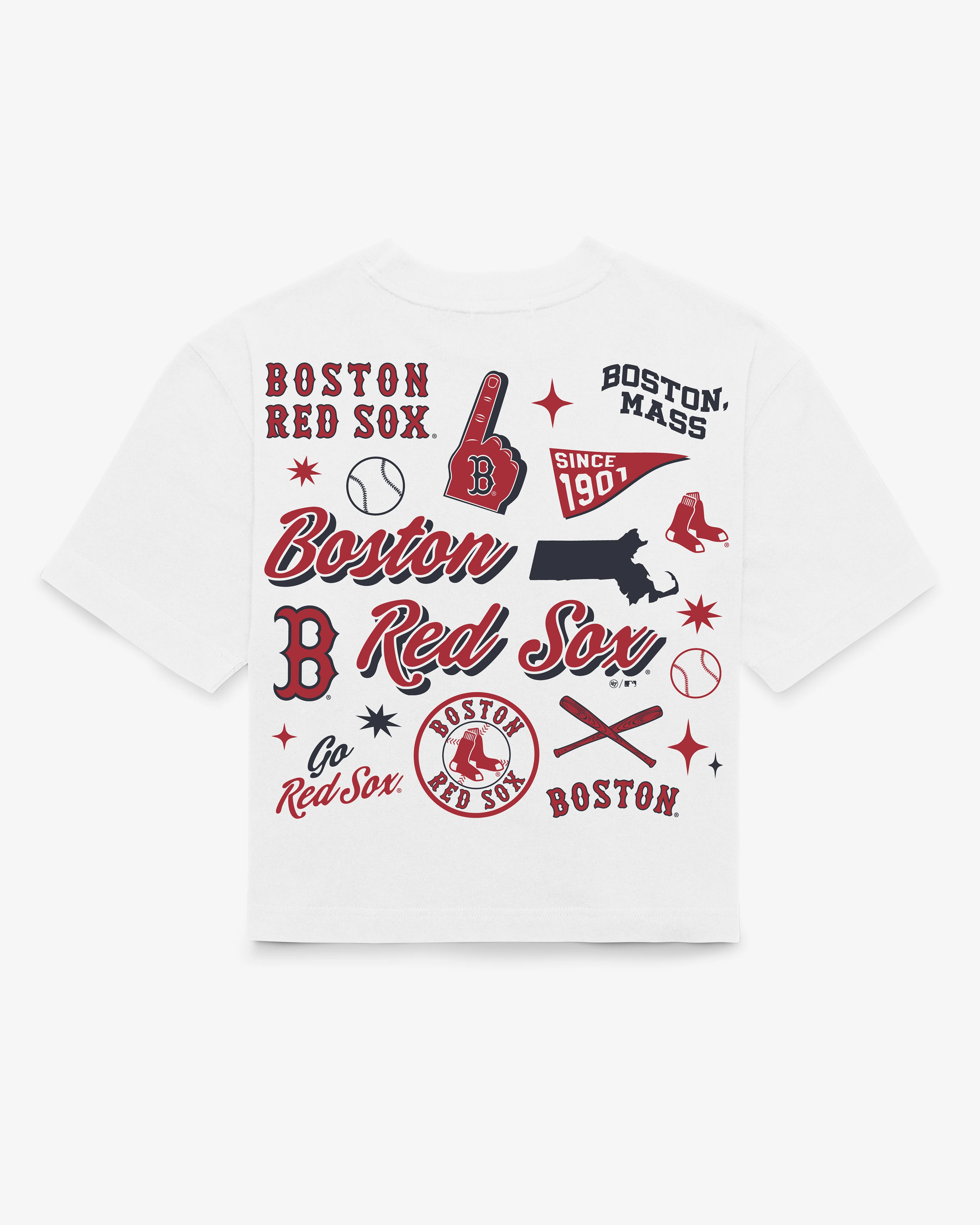 BOSTON RED SOX COLLAGE SCRIPT '47 REED CITY TEE WOMENS - Image 3