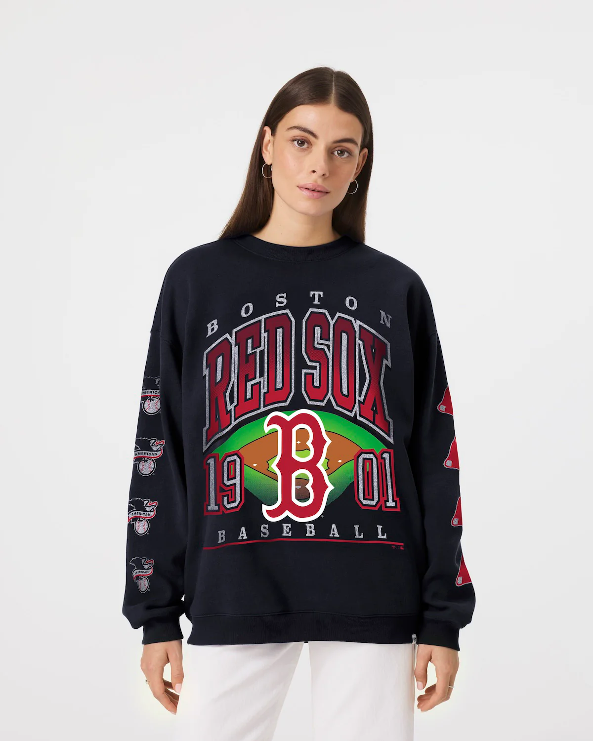 BOSTON RED SOX GO BIG '47 OVERSIZED CREW WOMENS