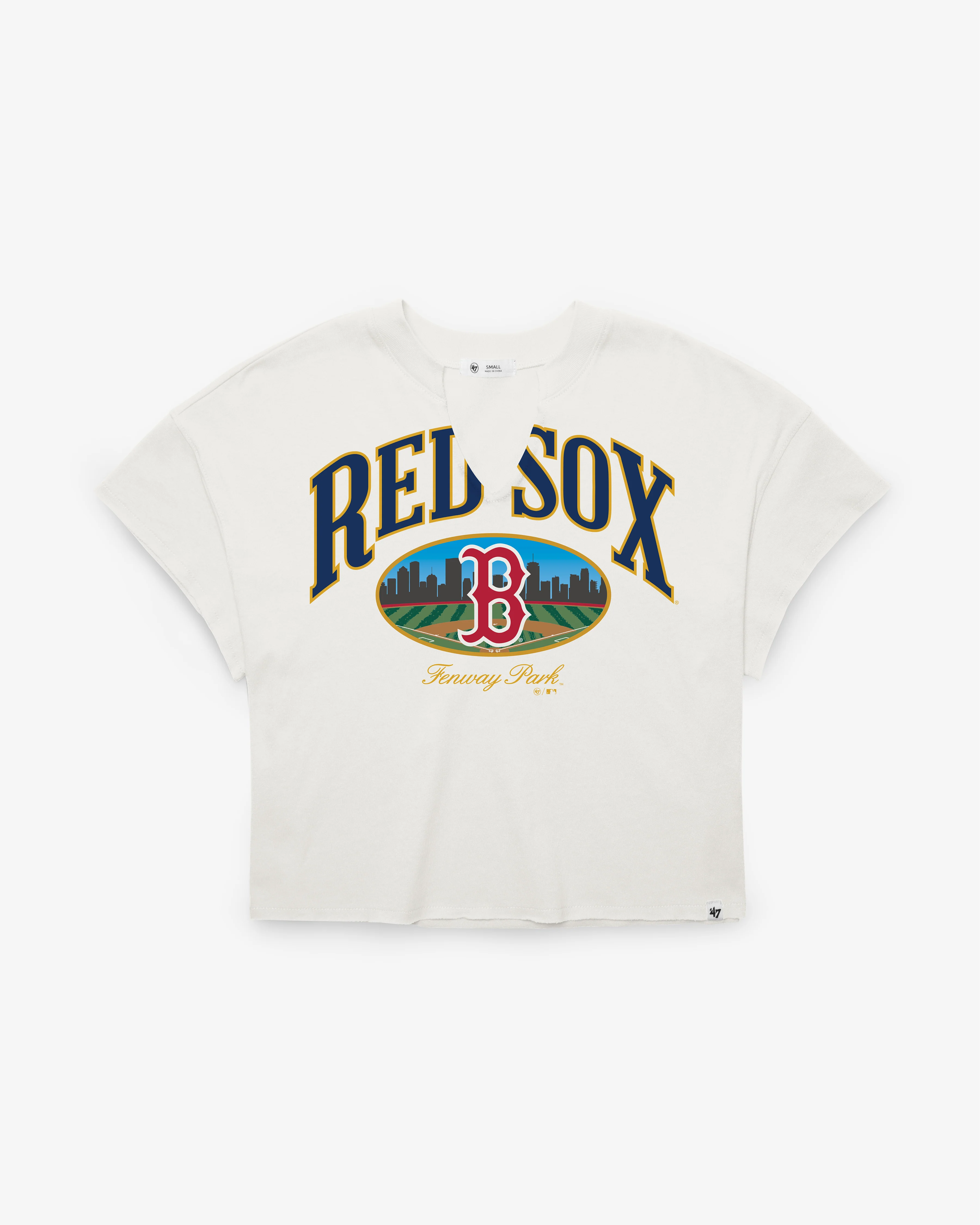 BOSTON RED SOX OPEN CITY '47 OVERSIZED NOTCH NECK TEE WOMENS