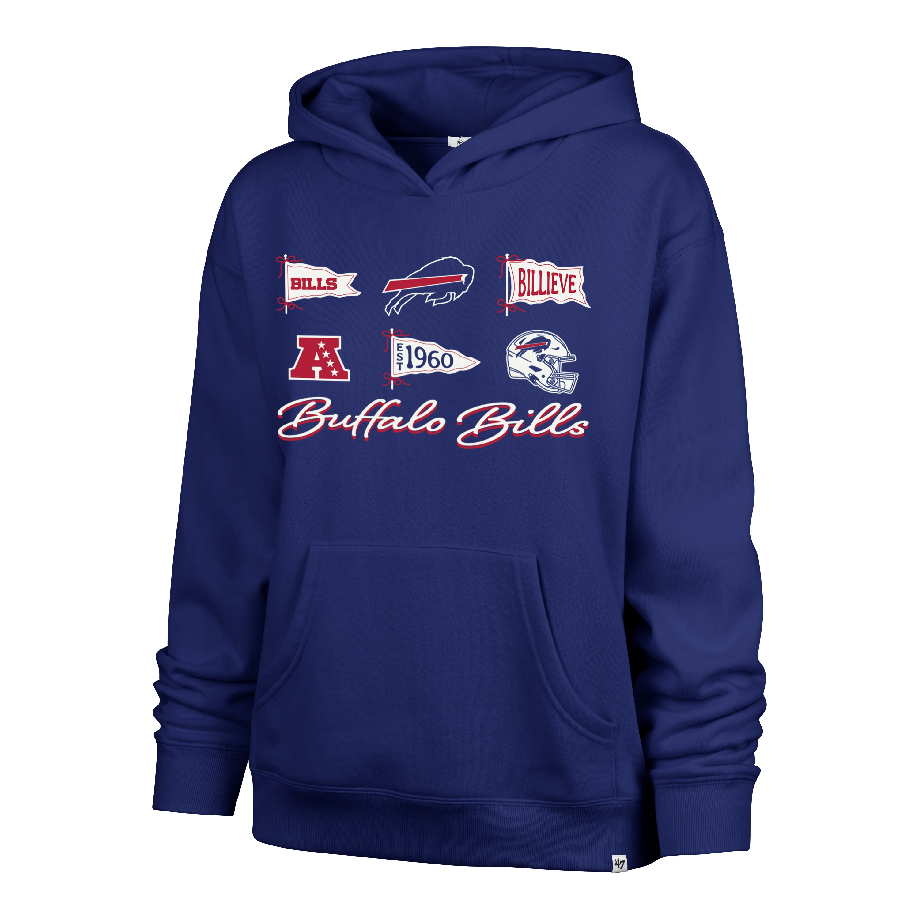 BUFFALO BILLS BOW AND BANNERS '47 NAOMI HOOD WOMENS