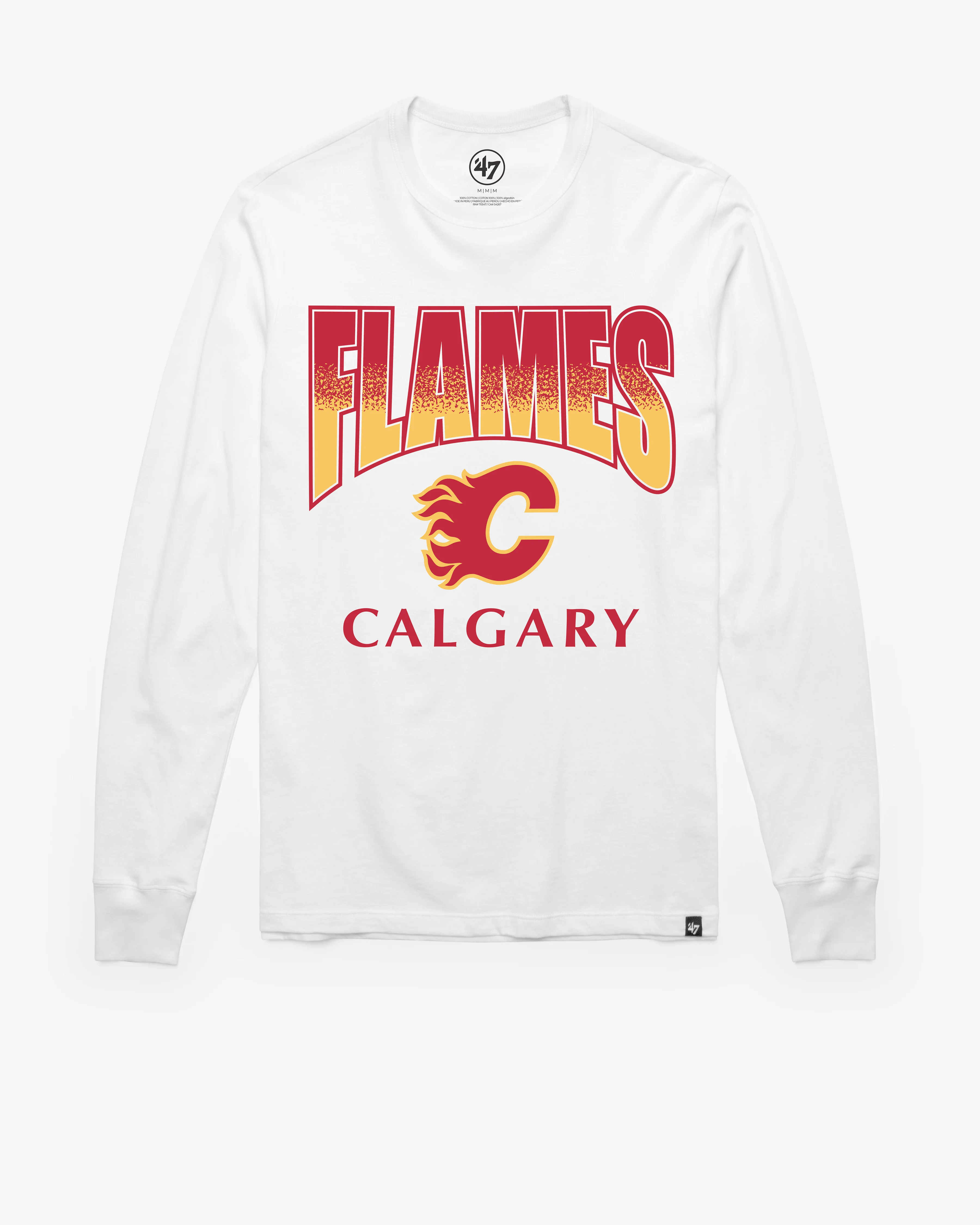 CALGARY FLAMES VINTAGE SWEEP DOWN  '47 FRANKLIN LONG SLEEVE TEE
