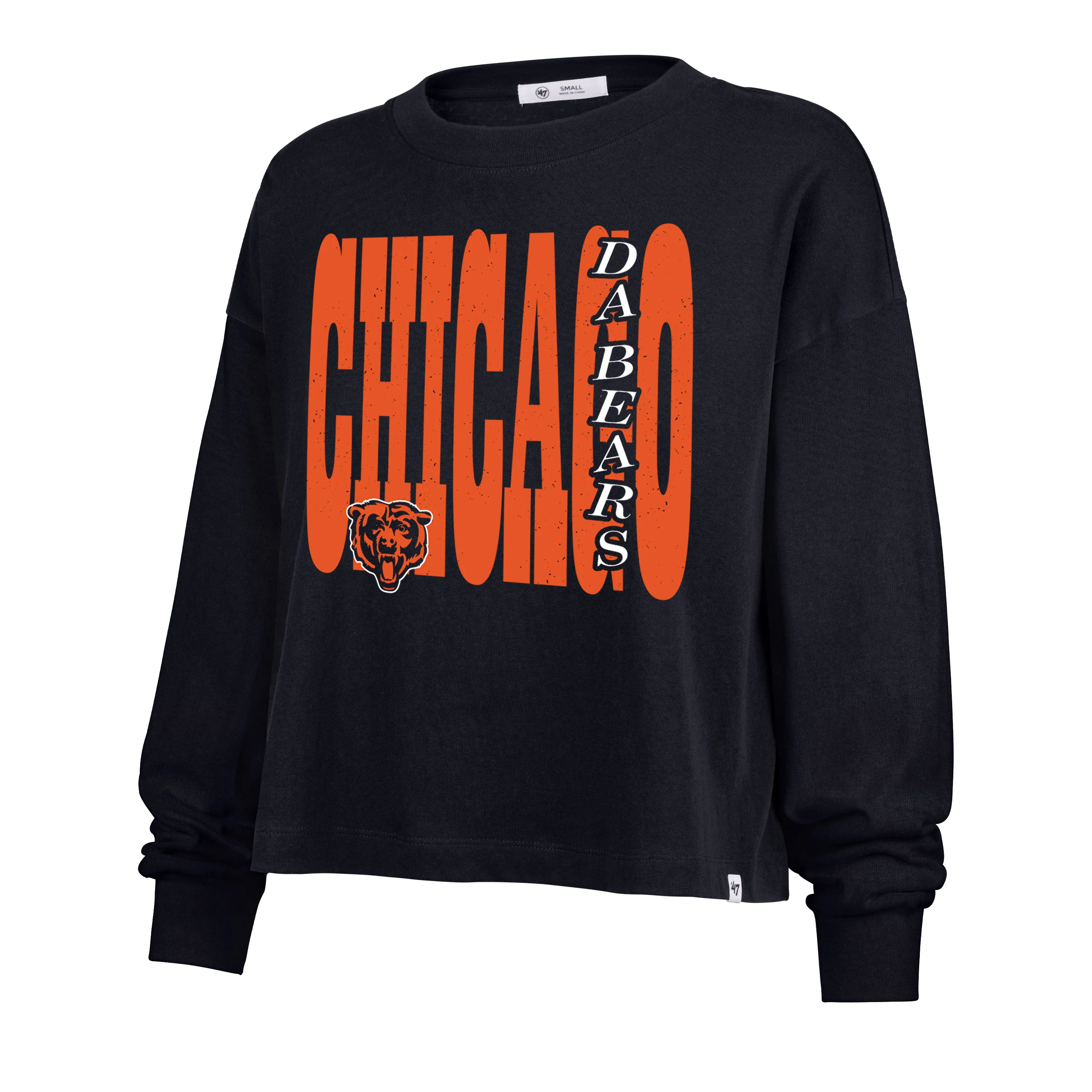 CHICAGO BEARS BOLD STACK '47 SYDNEY LONG SLEEVE TEE WOMENS