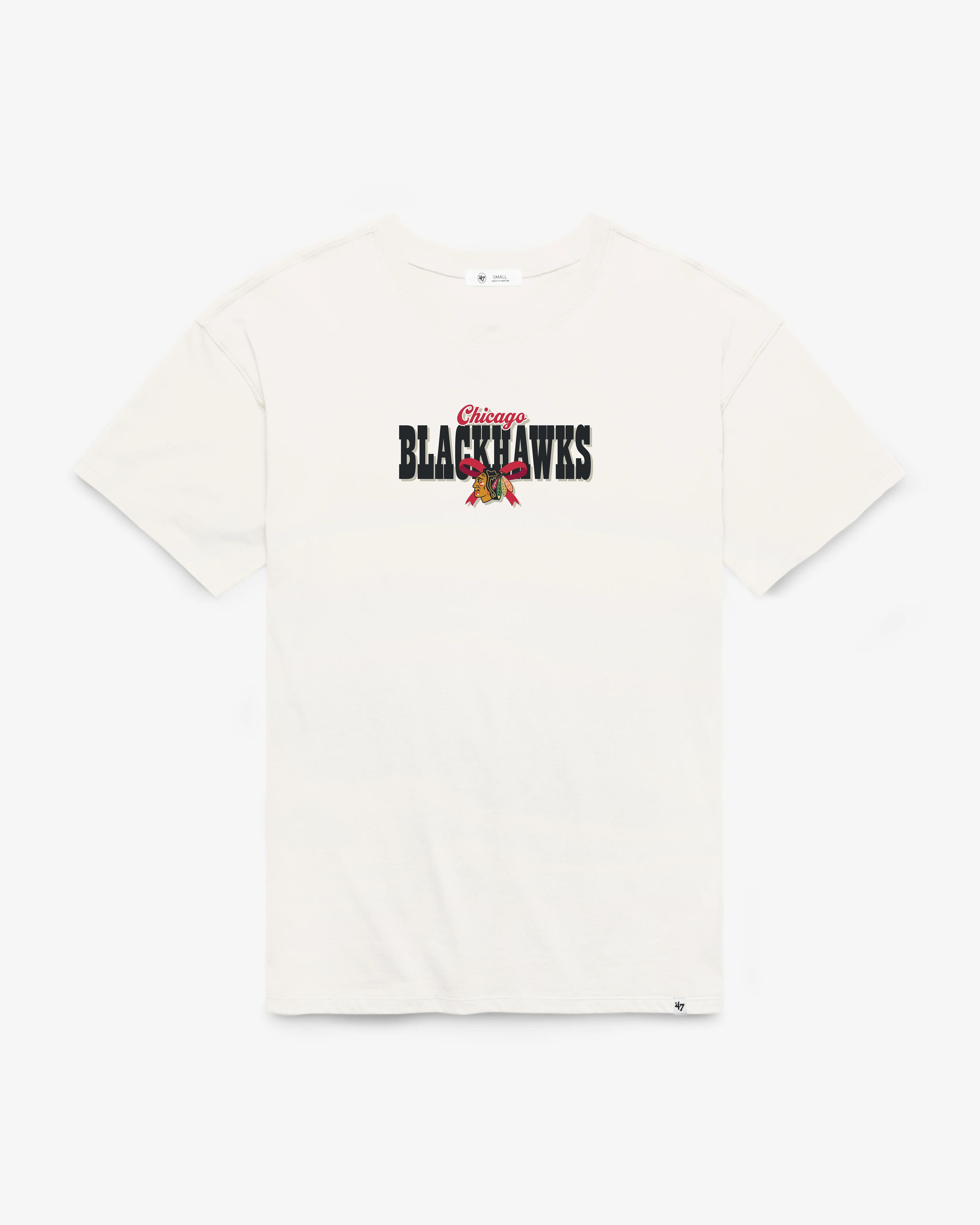 CHICAGO BLACKHAWKS BOW AND BANNER BACKER '47 SADIE TEE WOMENS - Image 2