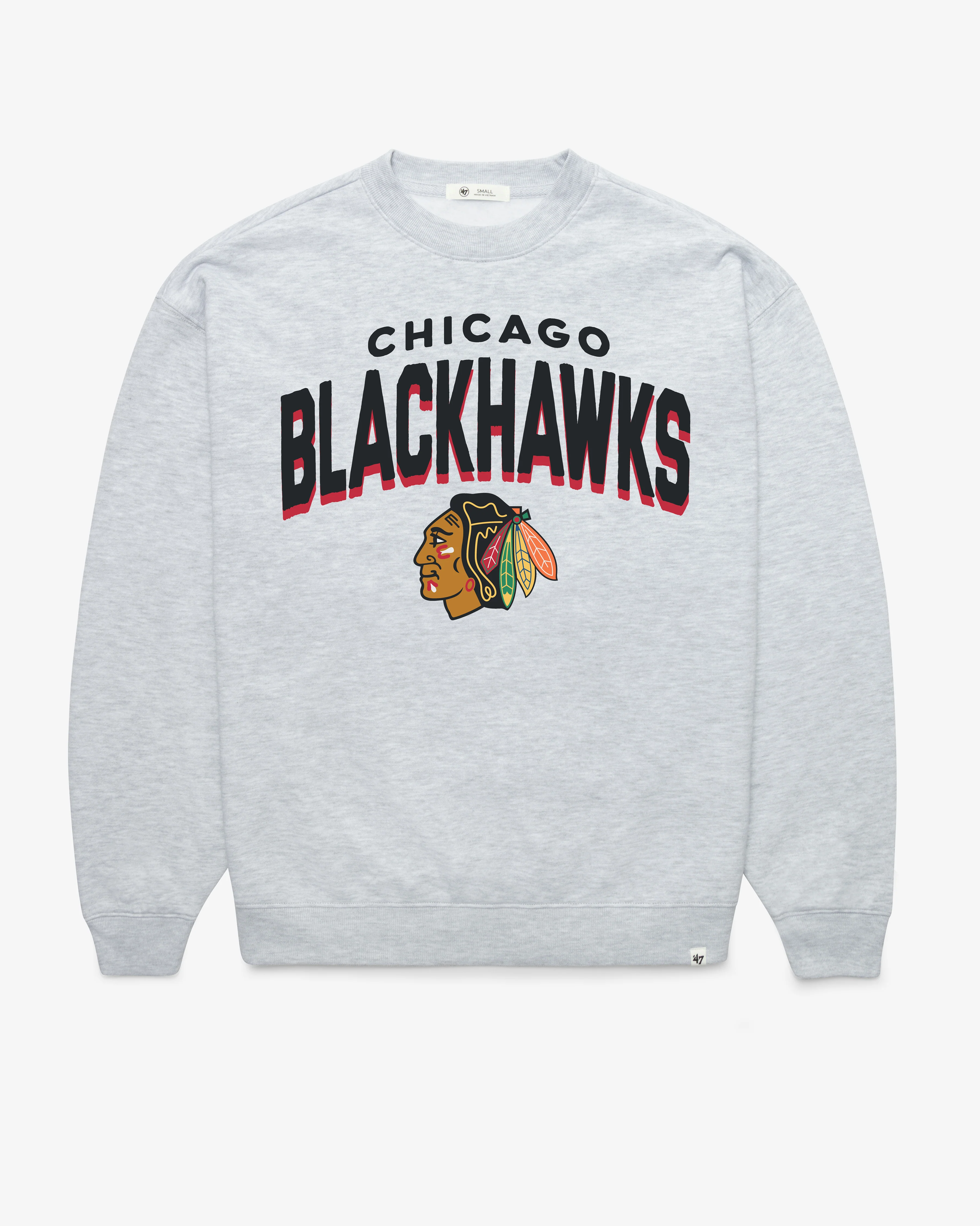 CHICAGO BLACKHAWKS CAMPUS ARCH CLOUD '47 OVERSIZED CREW WOMENS