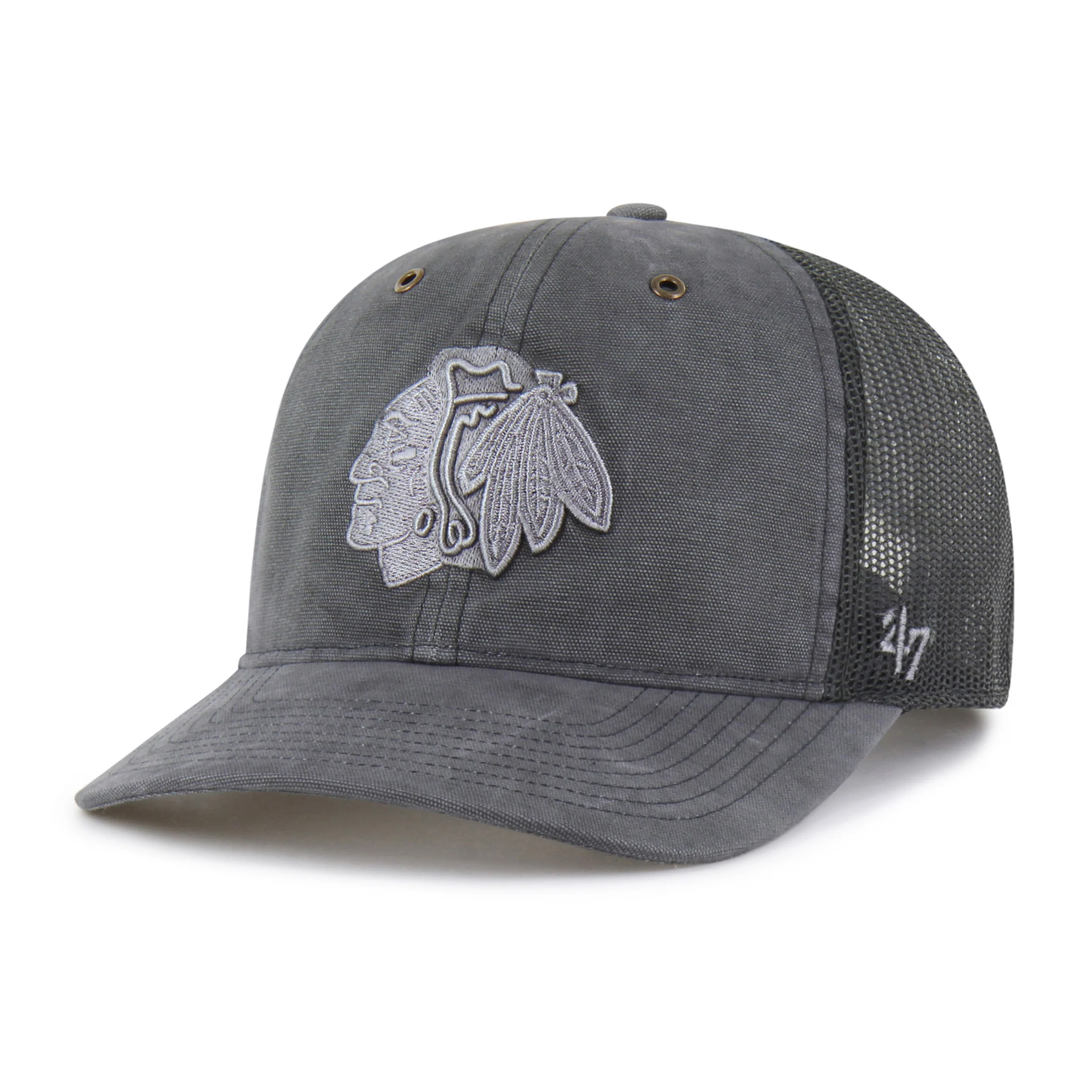 CHICAGO BLACKHAWKS CARHARTT DYED '47 TRUCKER RF RELAXED FIT - Image 4