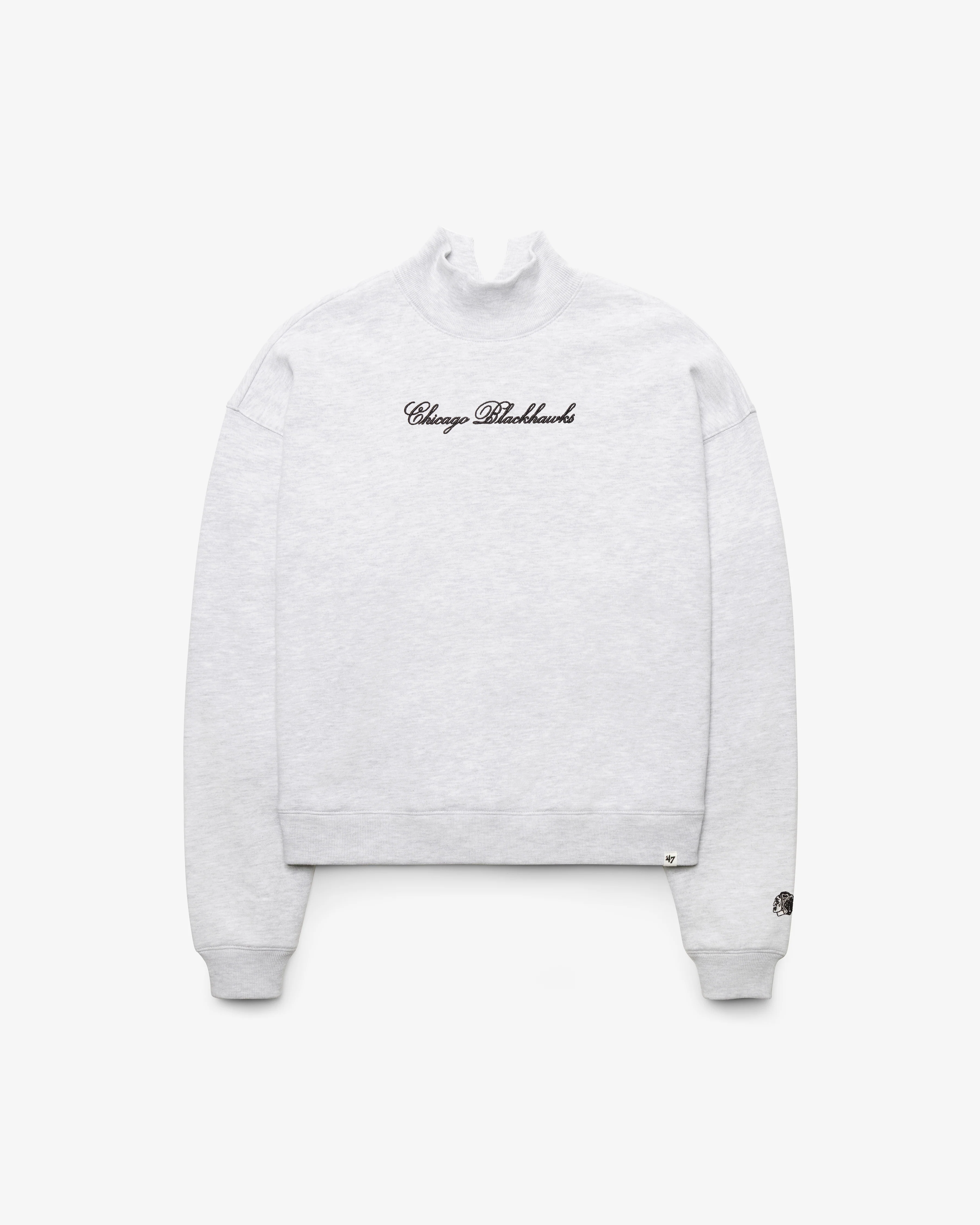 CHICAGO BLACKHAWKS SCRIPT '47 MOCK NECK PULLOVER WOMENS