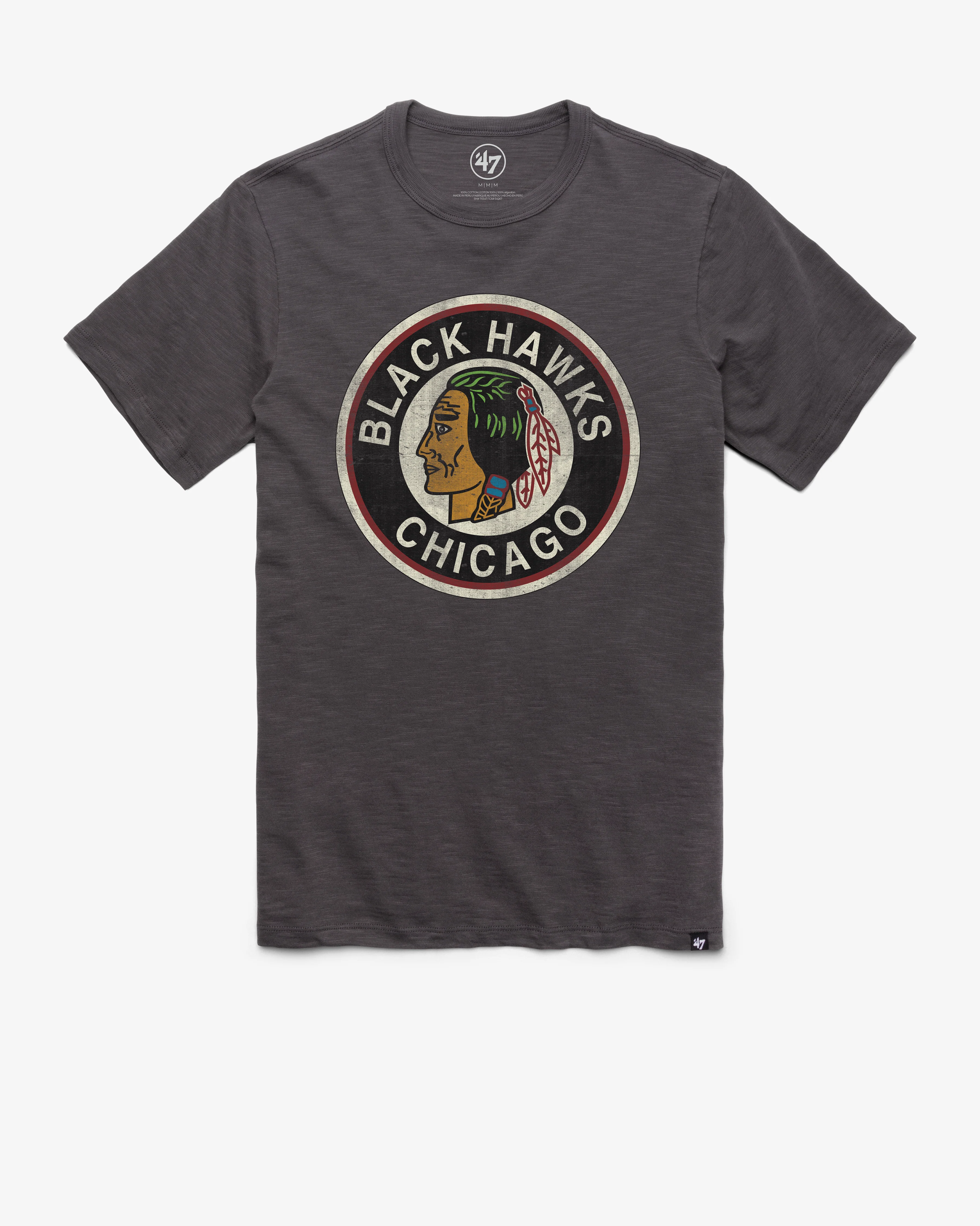 CHICAGO BLACKHAWKS VINTAGE GRIT '47 SCRUM TEE