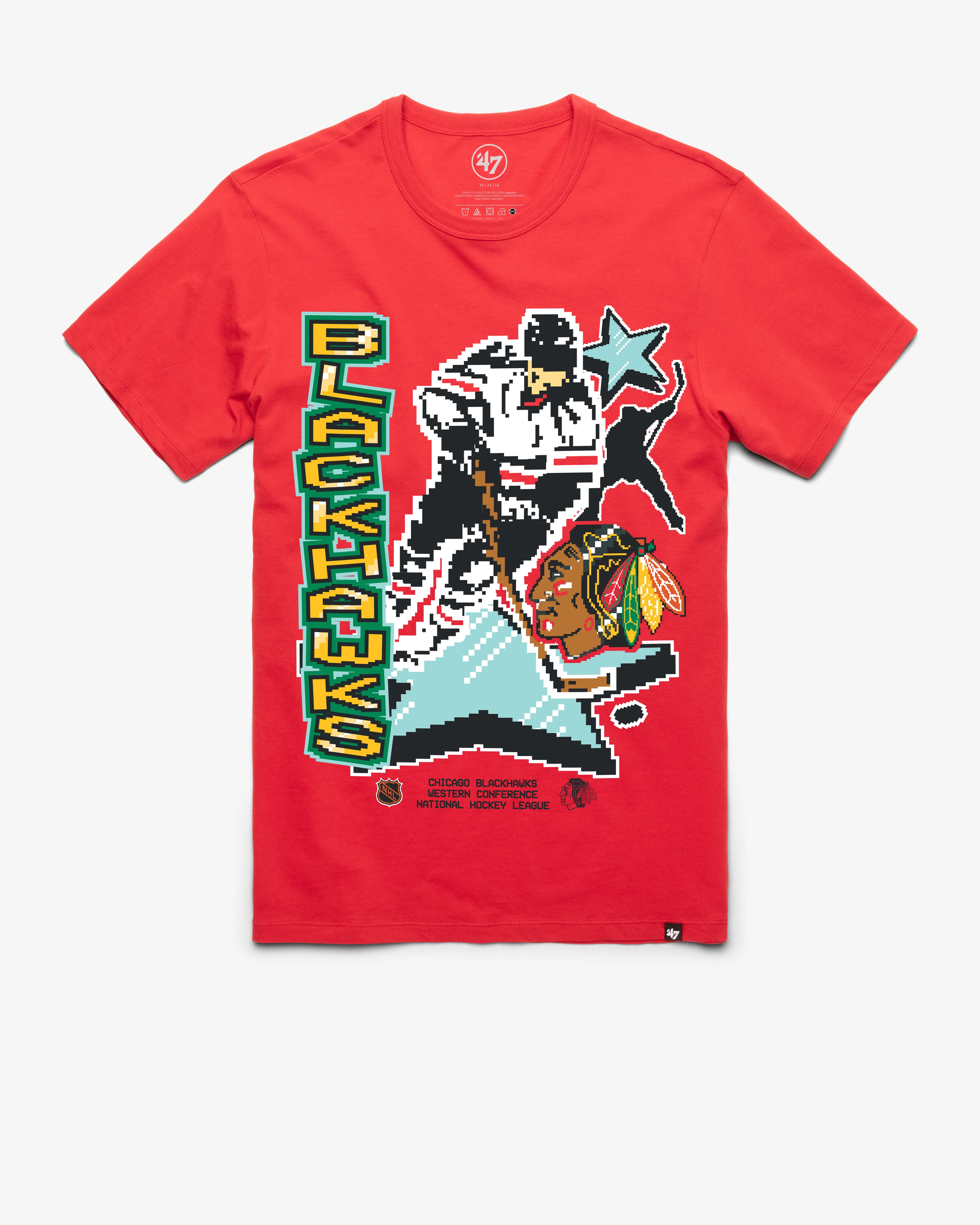 CHICAGO BLACKHAWKS VINTAGE LAMP LIGHTER '47 FRANKLIN TEE
