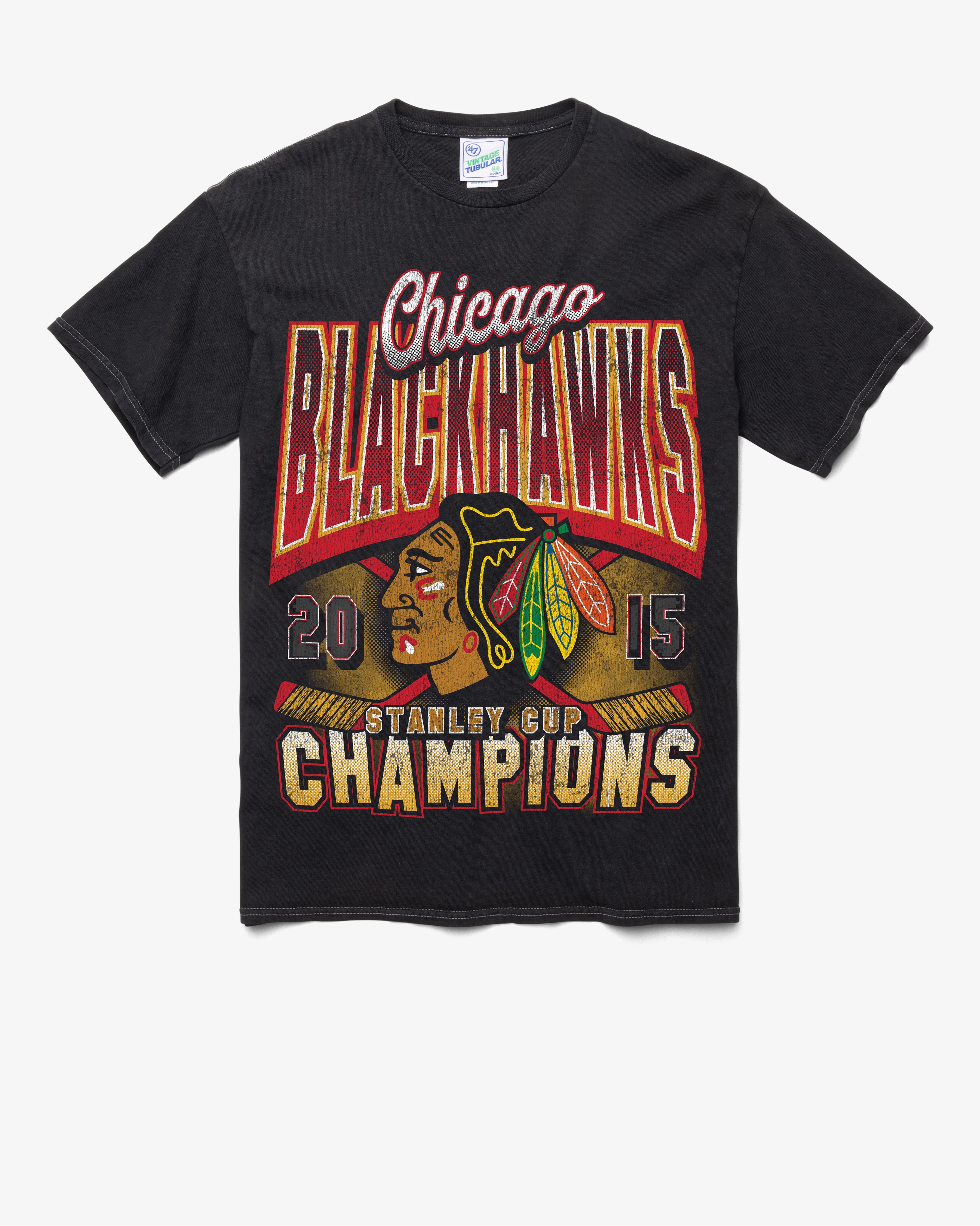 CHICAGO BLACKHAWKS VINTAGE STANLEY LOCKER VINTAGE '47 TUBULAR TEE