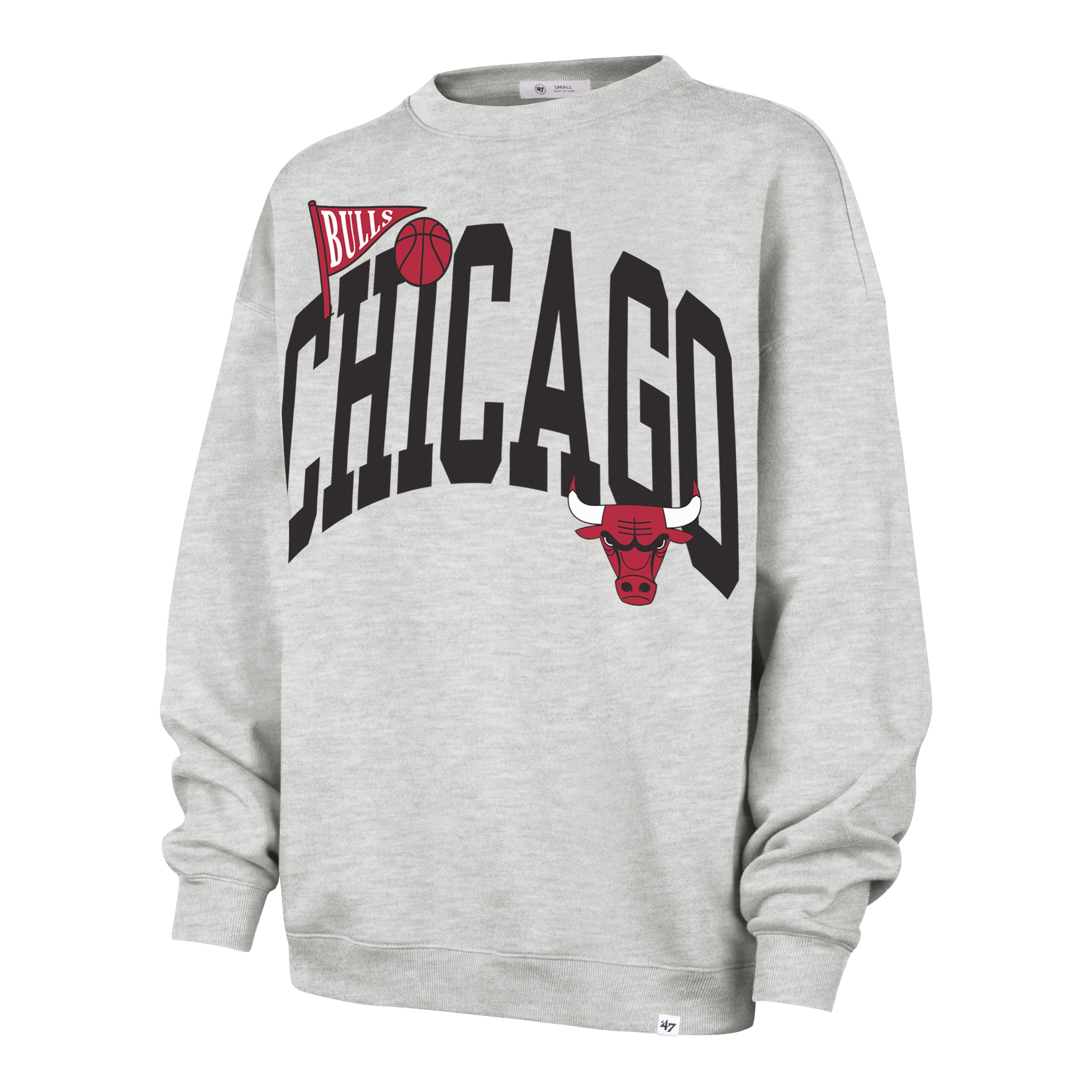 CHICAGO BULLS ARCHED ICON '47 OVERSIZED CREW WOMENS