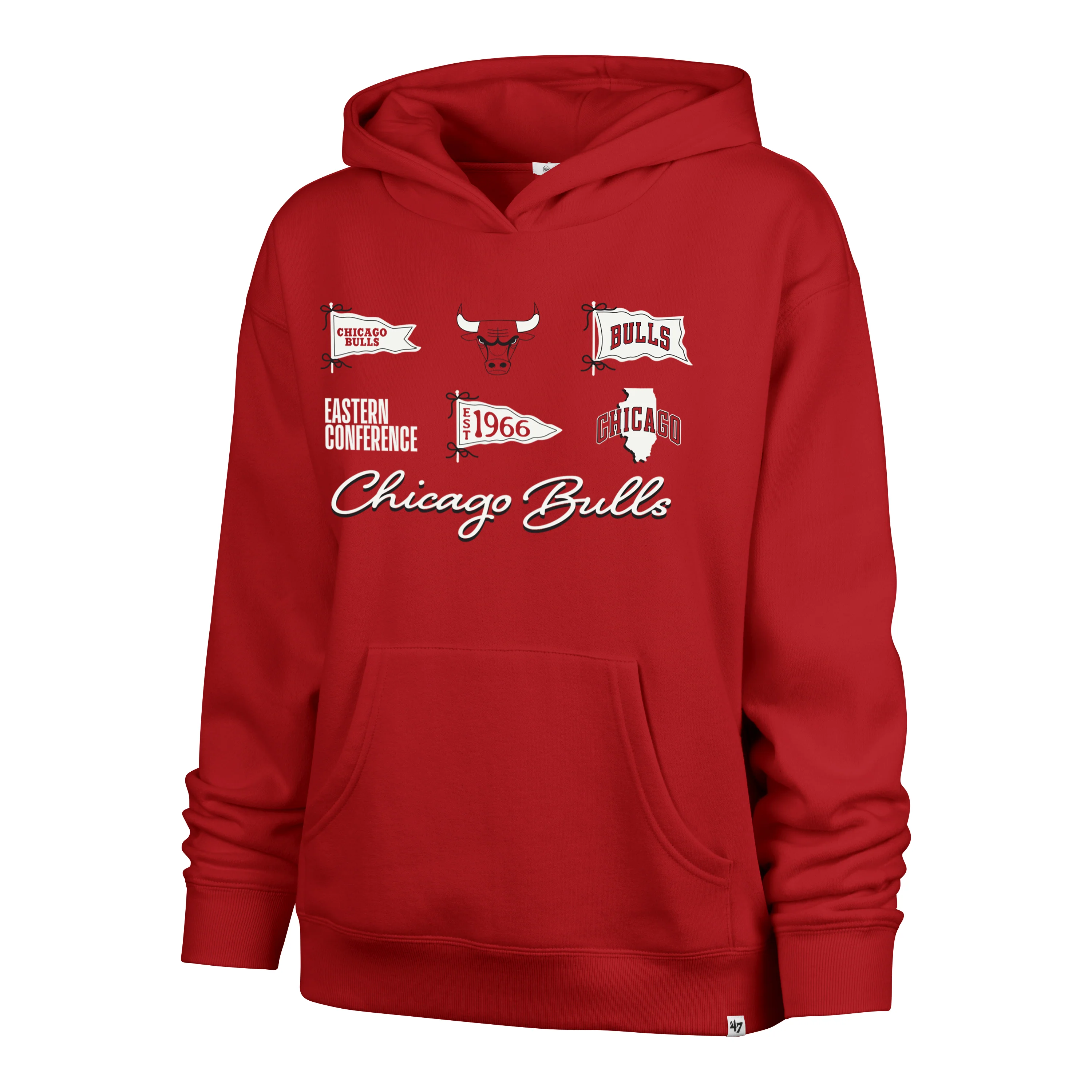 CHICAGO BULLS BOW AND BANNERS '47 NAOMI HOOD WOMENS