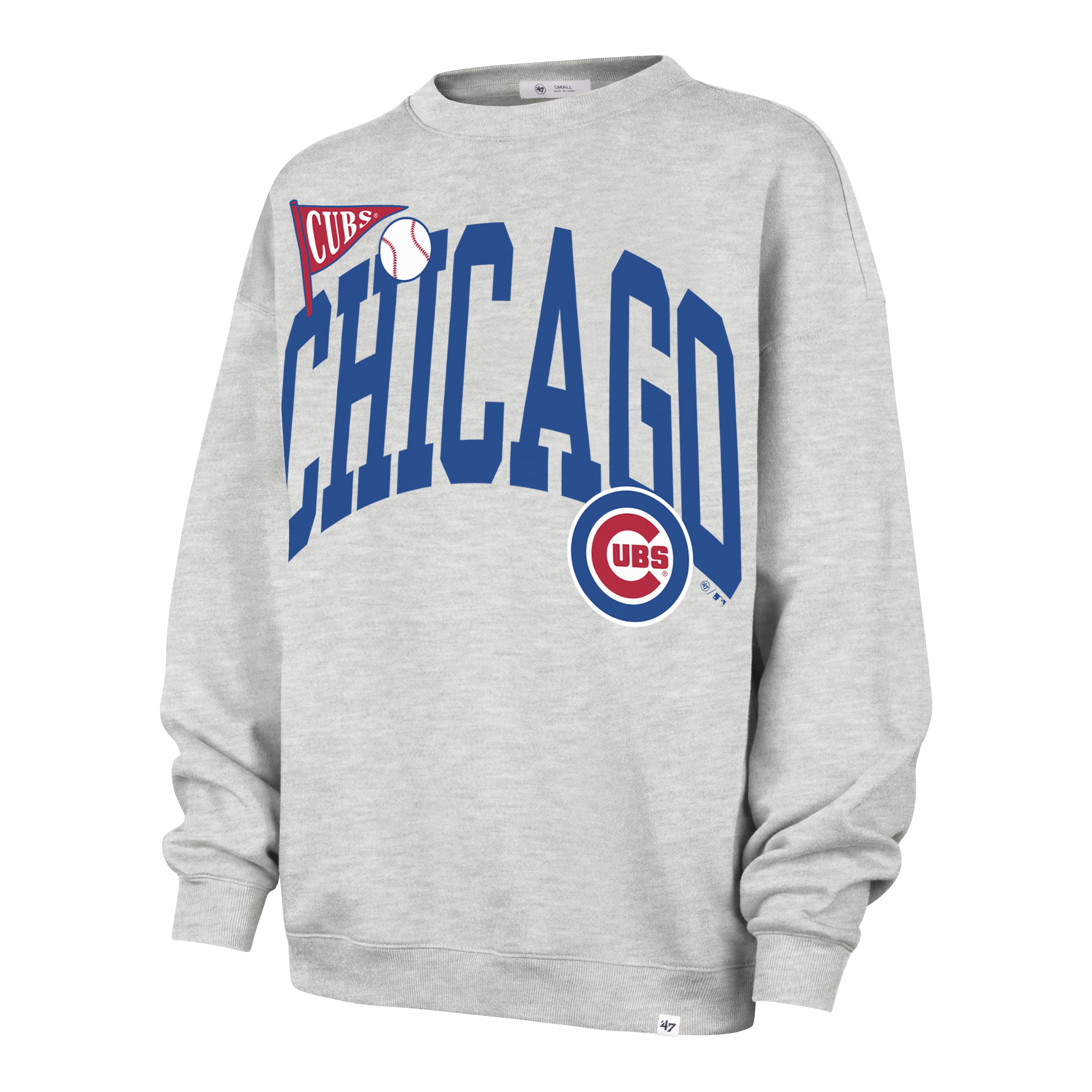 CHICAGO CUBS ARCHED ICON '47 OVERSIZED CREW WOMENS