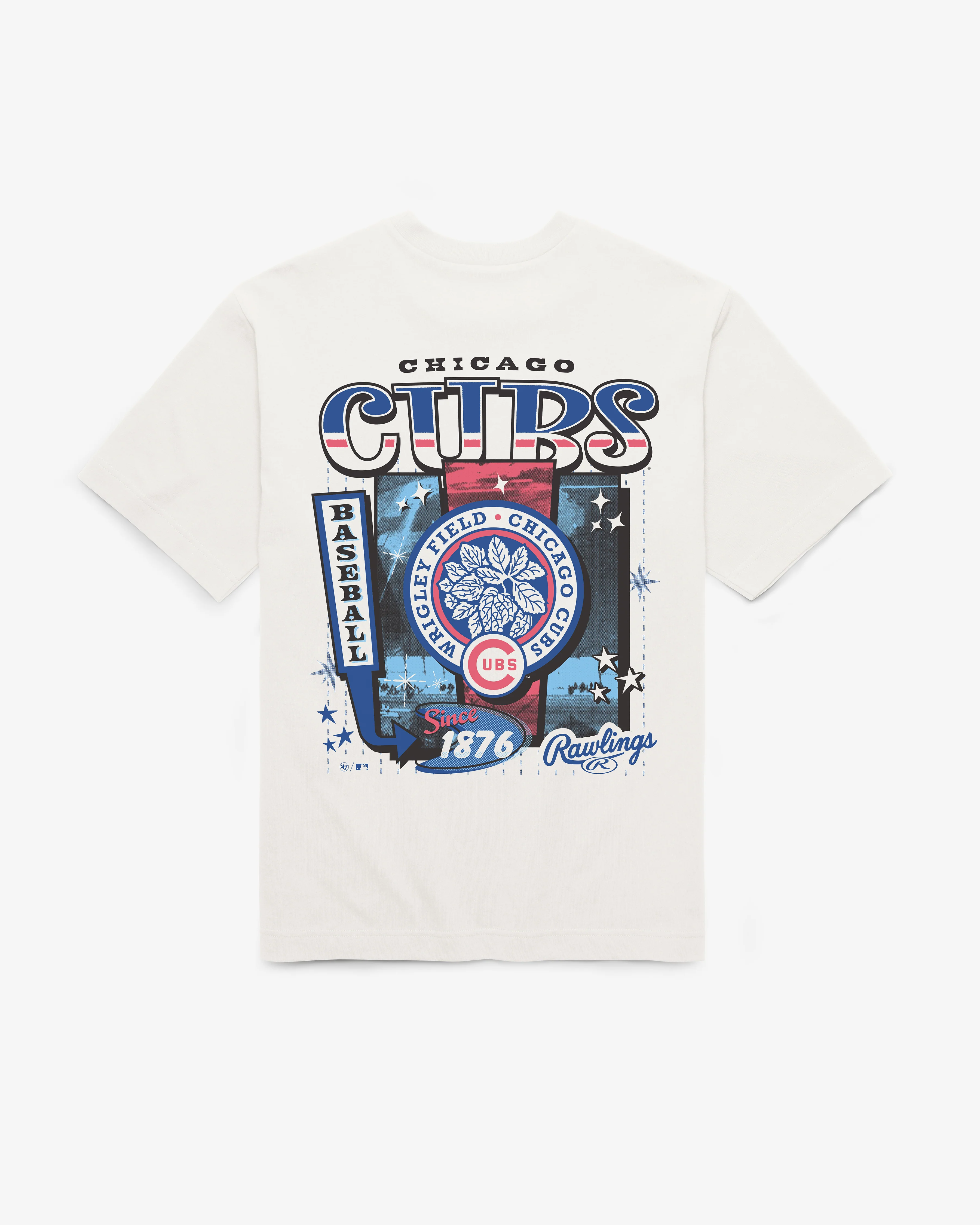 CHICAGO CUBS COOPERSTOWN RAWLINGS POSTER '47 FOUNDATION TEE - Image 3