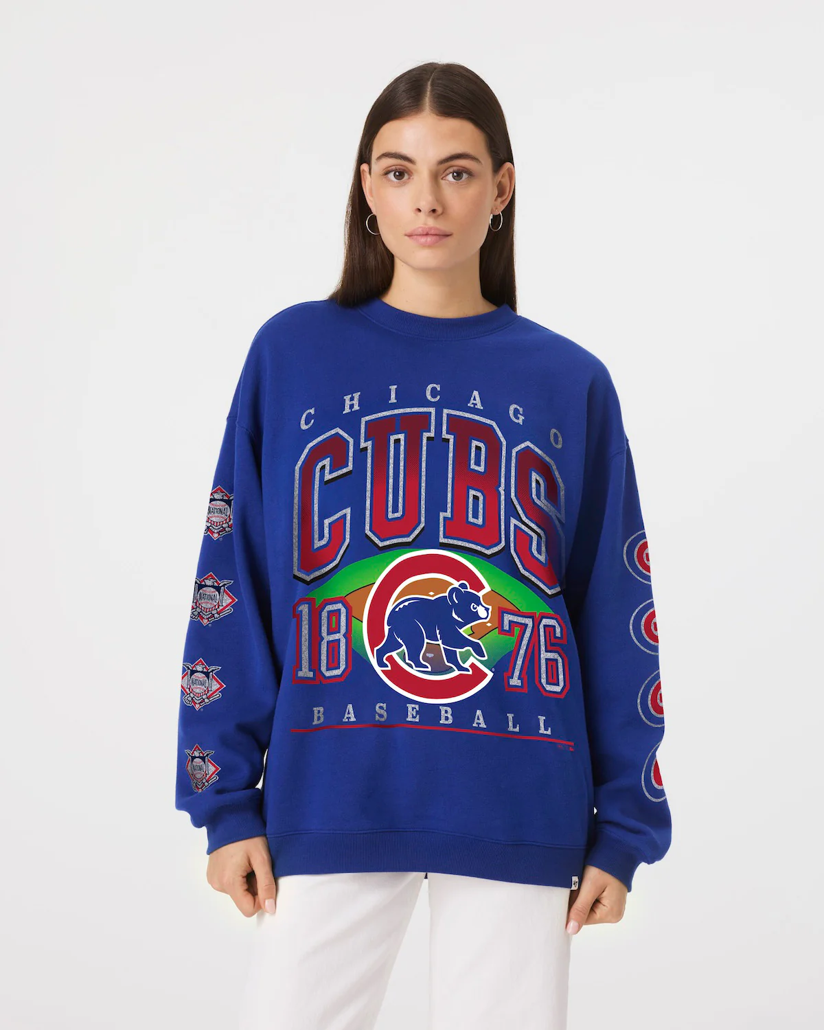 CHICAGO CUBS GO BIG '47 OVERSIZED CREW WOMENS