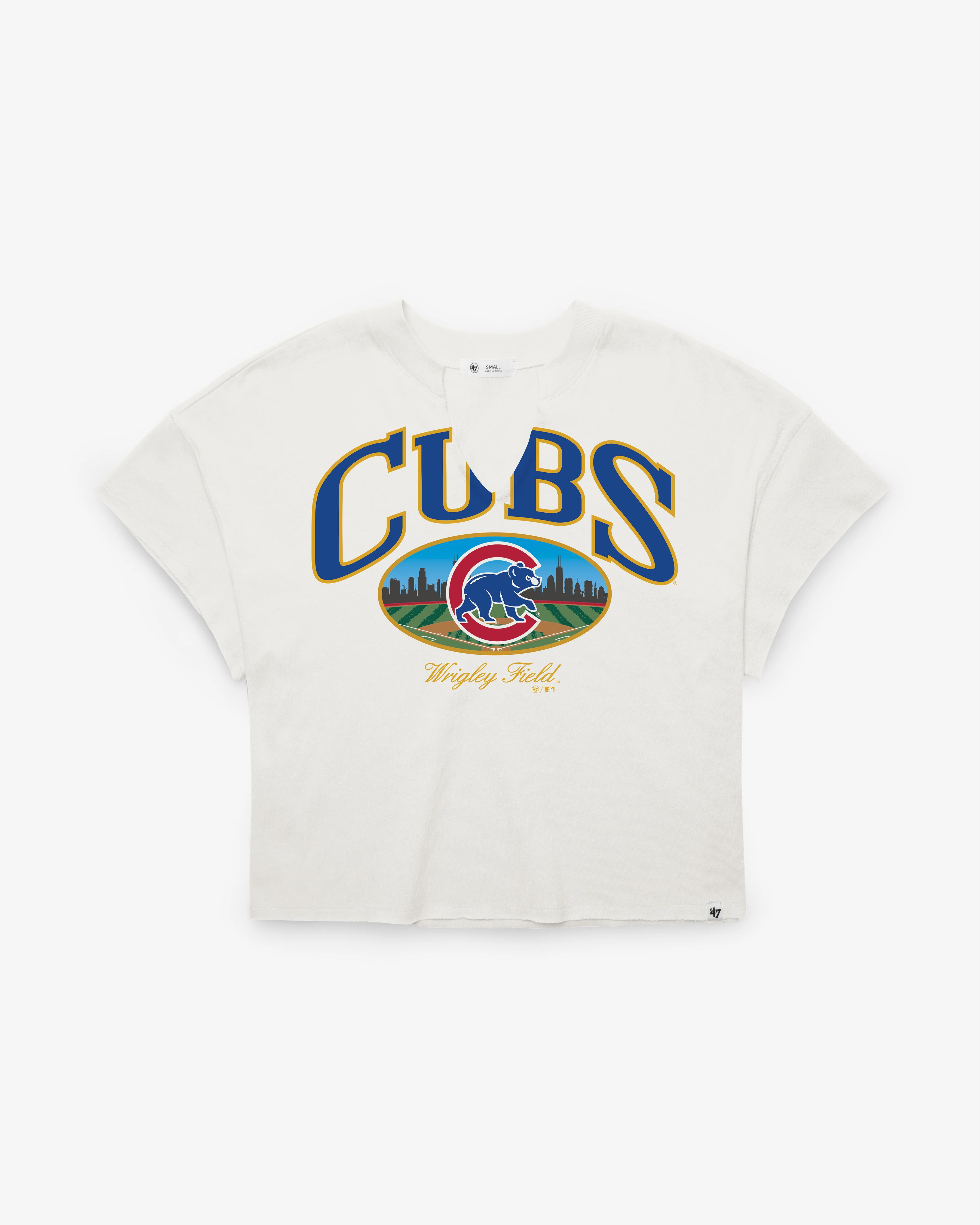 CHICAGO CUBS OPEN CITY '47 OVERSIZED NOTCH NECK TEE WOMENS