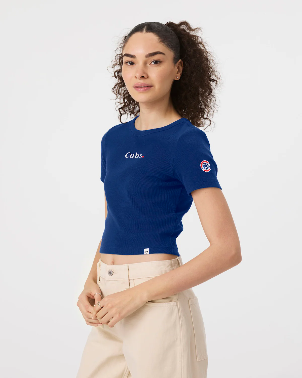 CHICAGO CUBS WITH LOVE '47 BABY RIB TEE WOMENS - Image 3