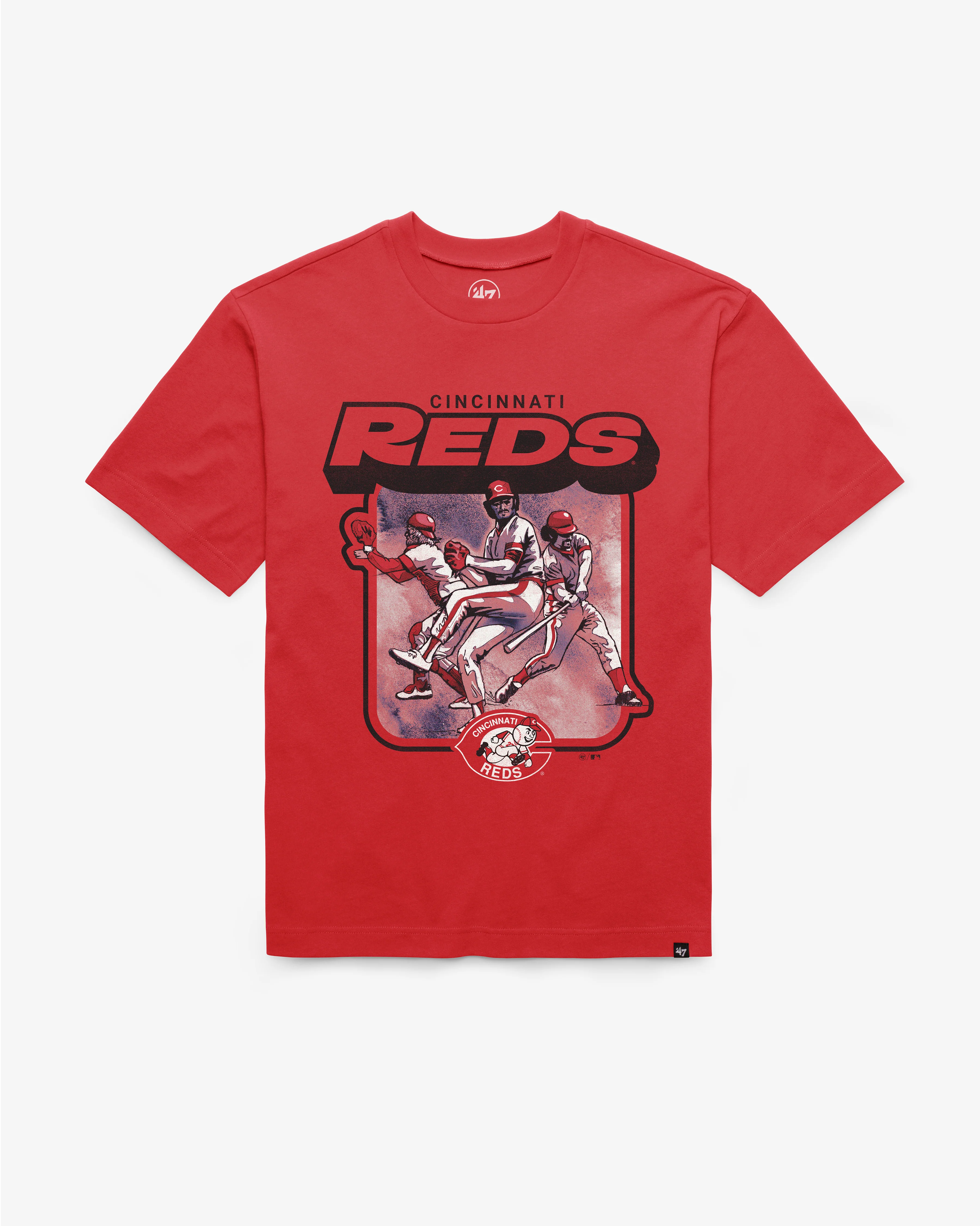 CINCINNATI REDS COOPERSTOWN INFIELD FLY '47 FOUNDATION TEE