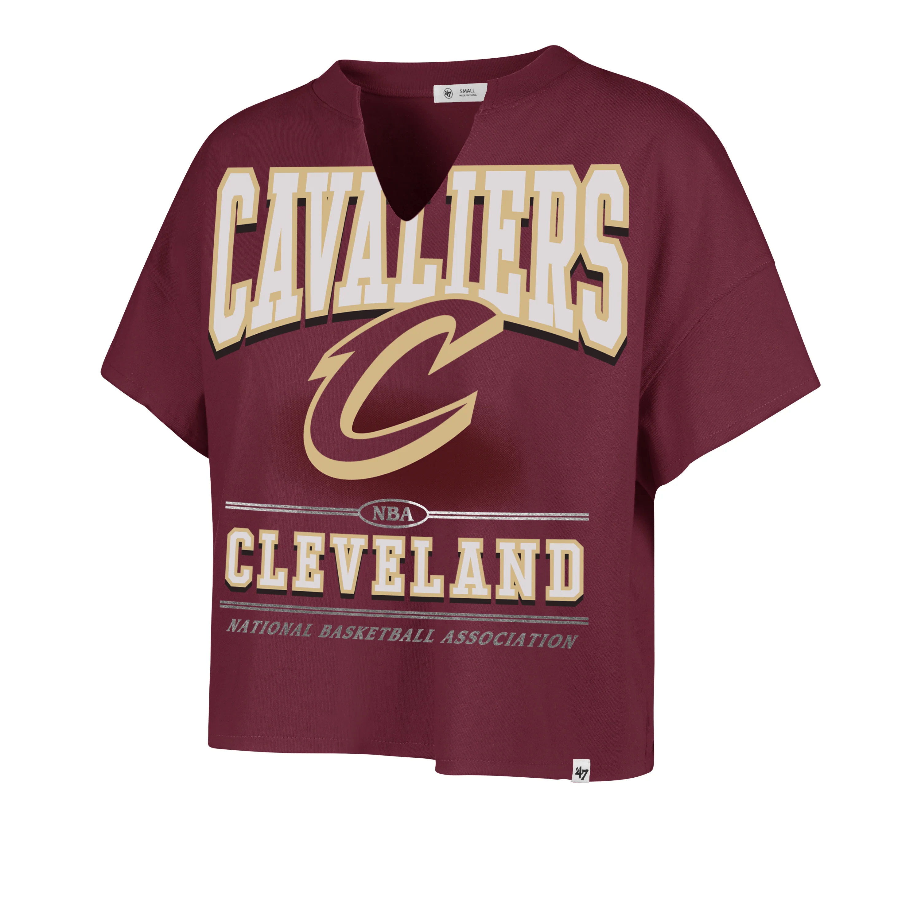 CLEVELAND CAVALIERS ELATION OVERSIZED '47 NOTCH NECK TEE WOMENS