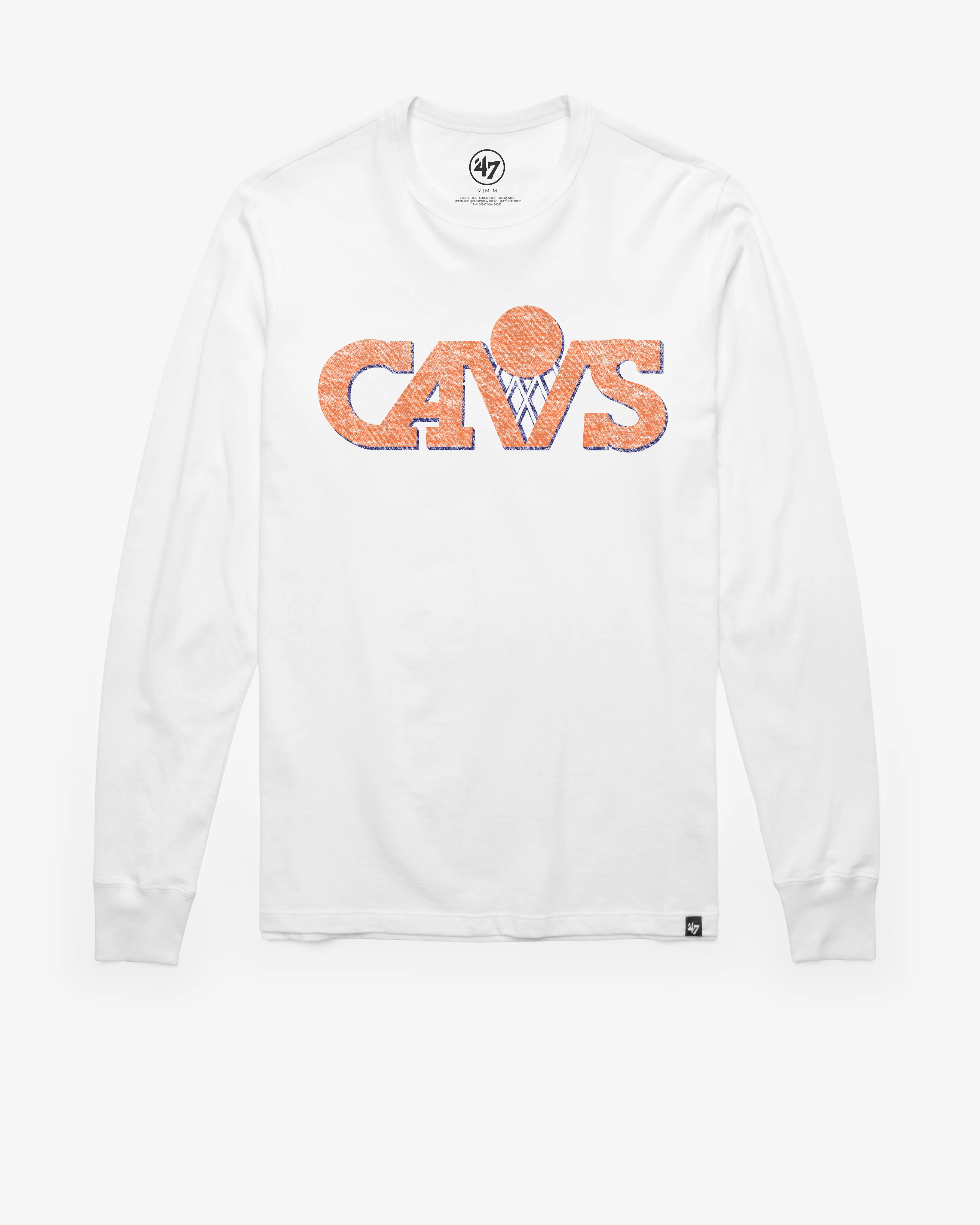 CLEVELAND CAVALIERS HARDWOOD CLASSICS PREMIER '47 FRANKLIN LONG SLEEVE TEE
