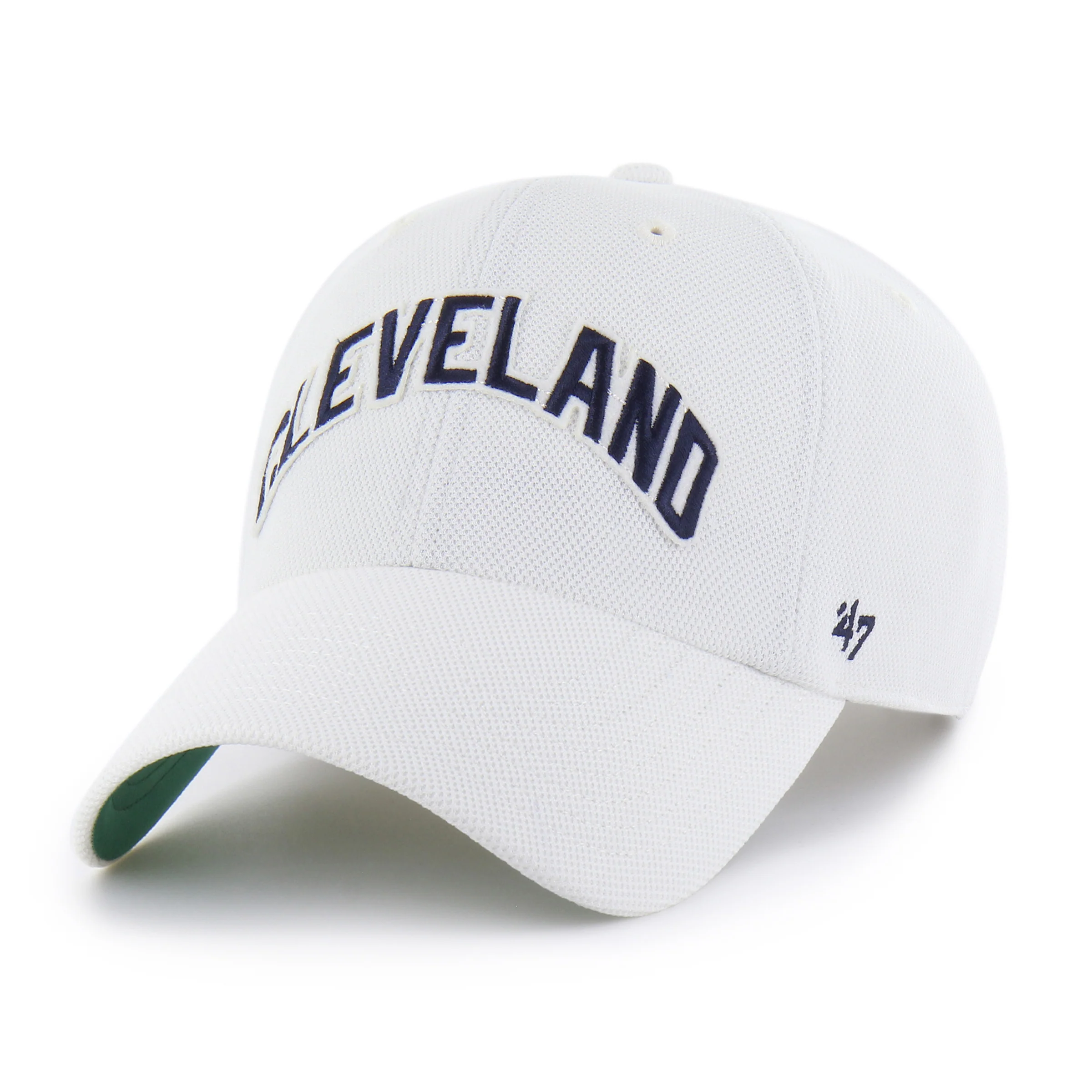 CLEVELAND GUARDIANS COOPERSTOWN GRANDSTAND PIQUE SCRIPT '47 CLEAN UP