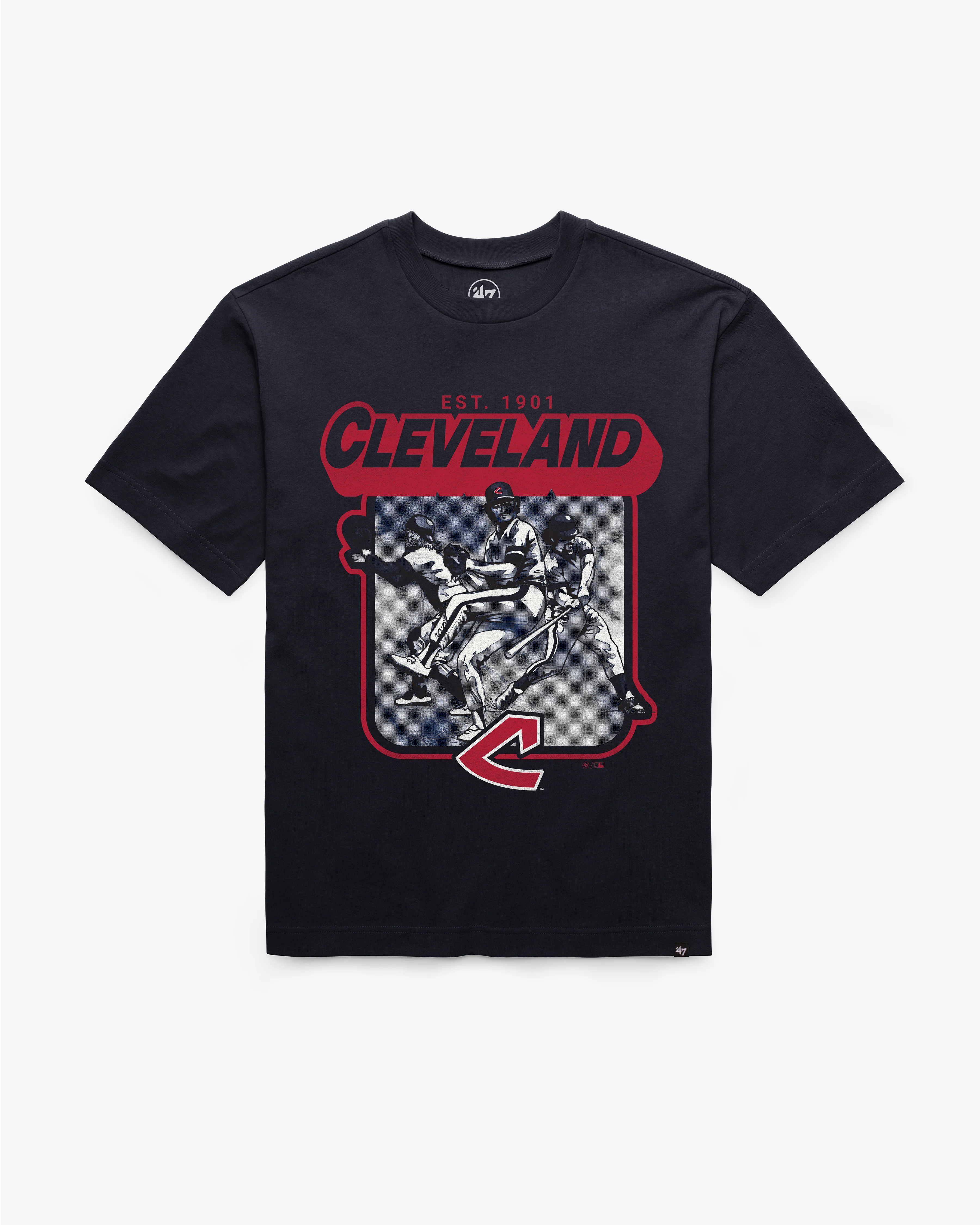 CLEVELAND GUARDIANS COOPERSTOWN INFIELD FLY '47 FOUNDATION TEE