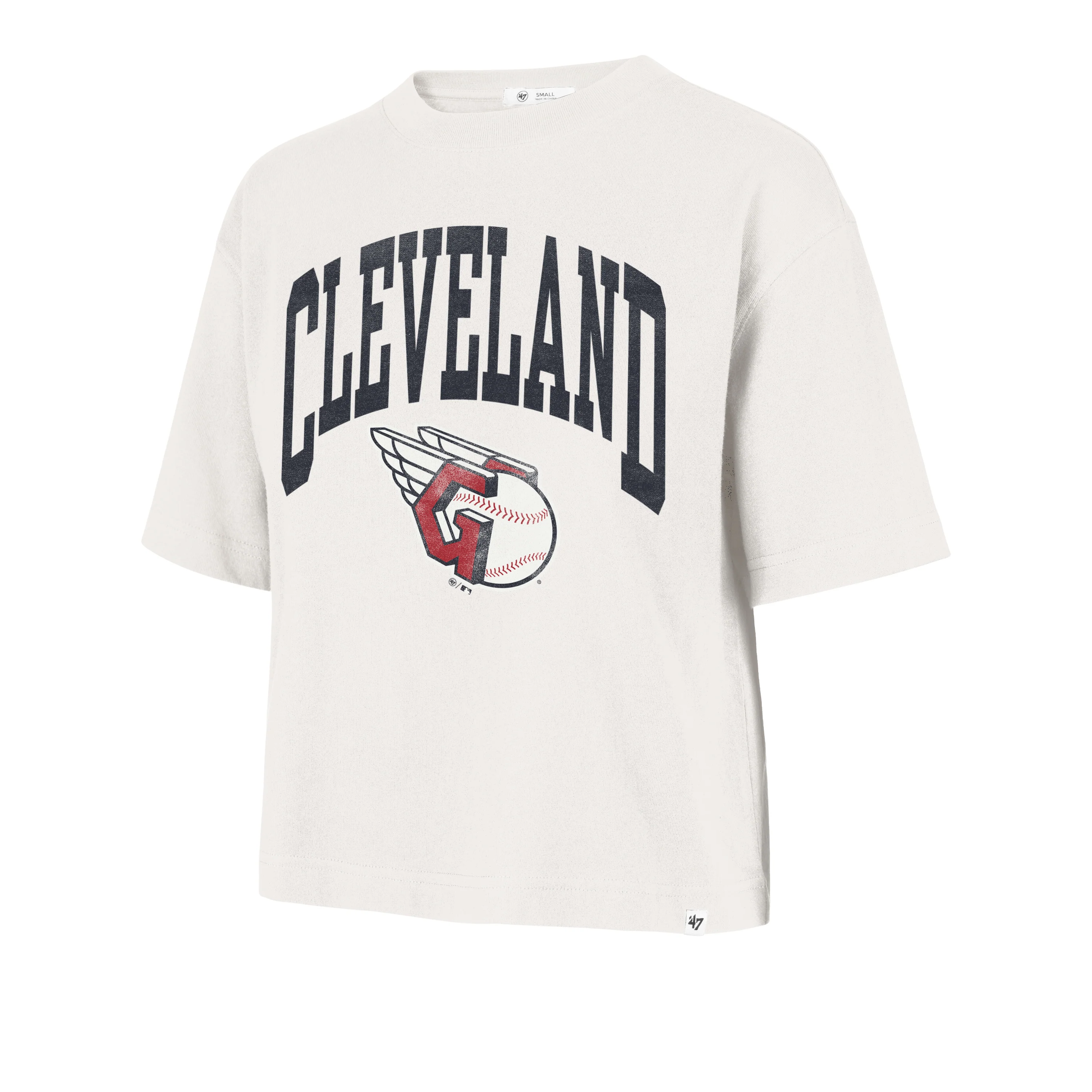 CLEVELAND GUARDIANS SHALE '47 FOUNDATION CROP TEE WOMENS