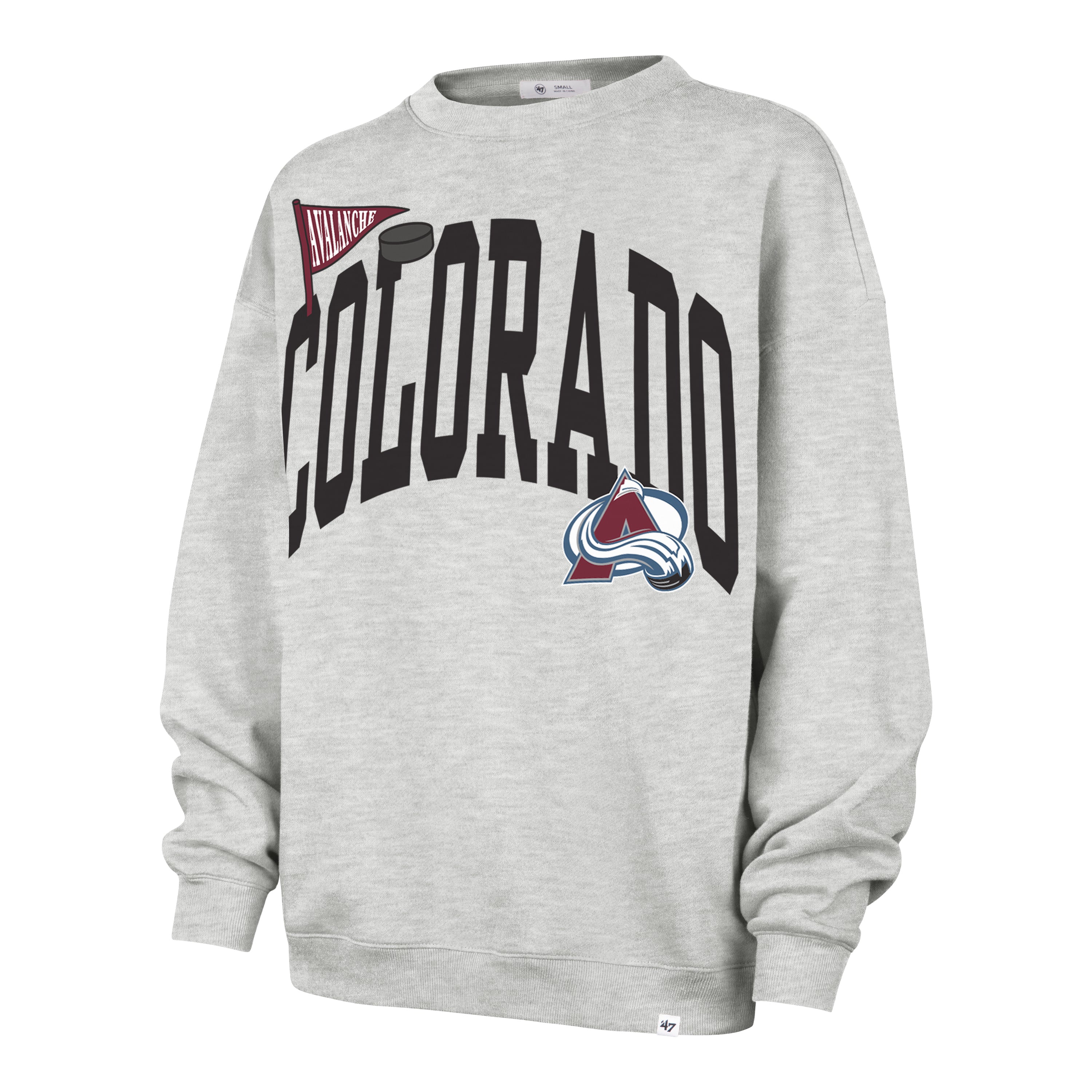 COLORADO AVALANCHE ARCHED ICON '47 OVERSIZED CREW WOMENS