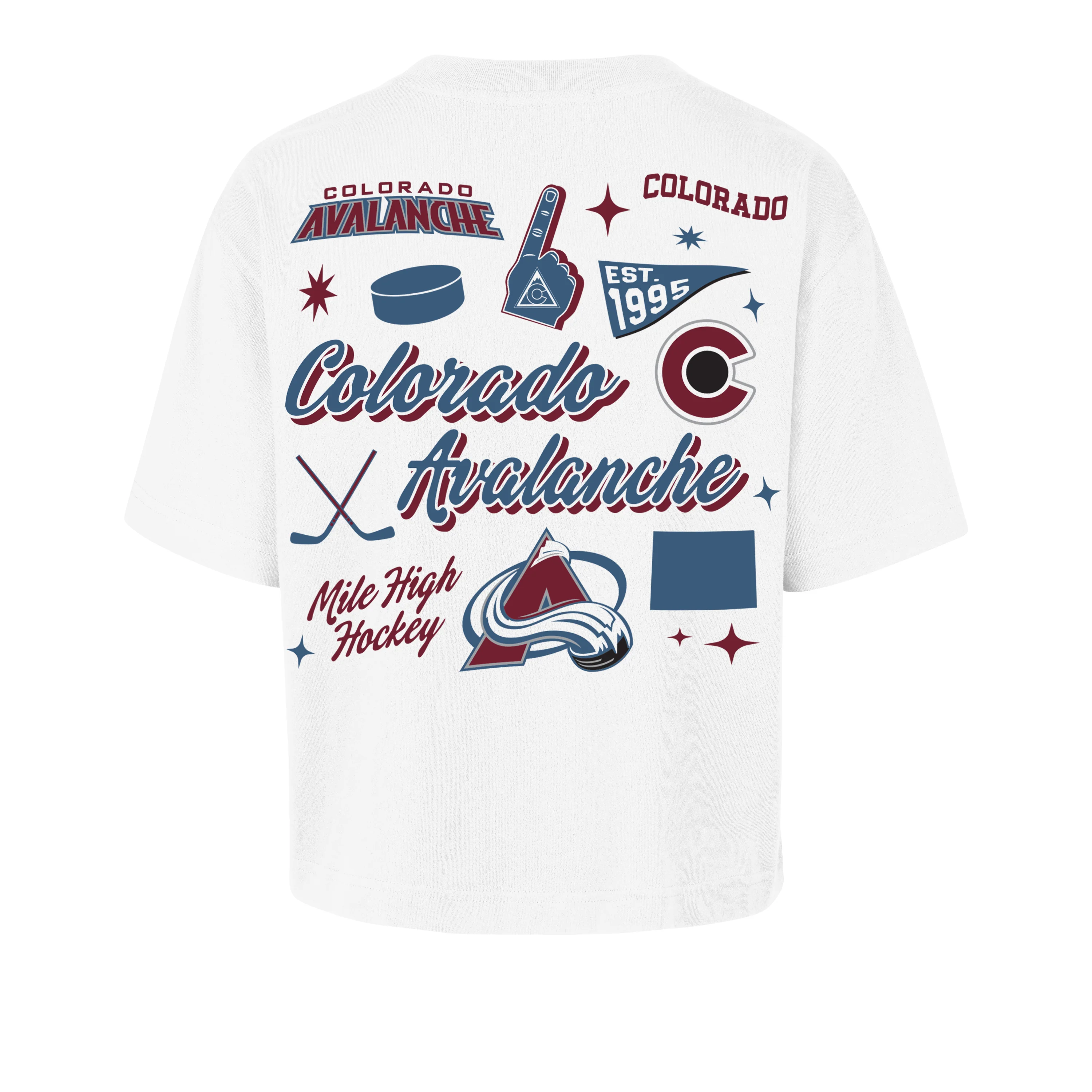 COLORADO AVALANCHE COLLAGE SCRIPT '47 REED CITY TEE WOMENS - Image 2