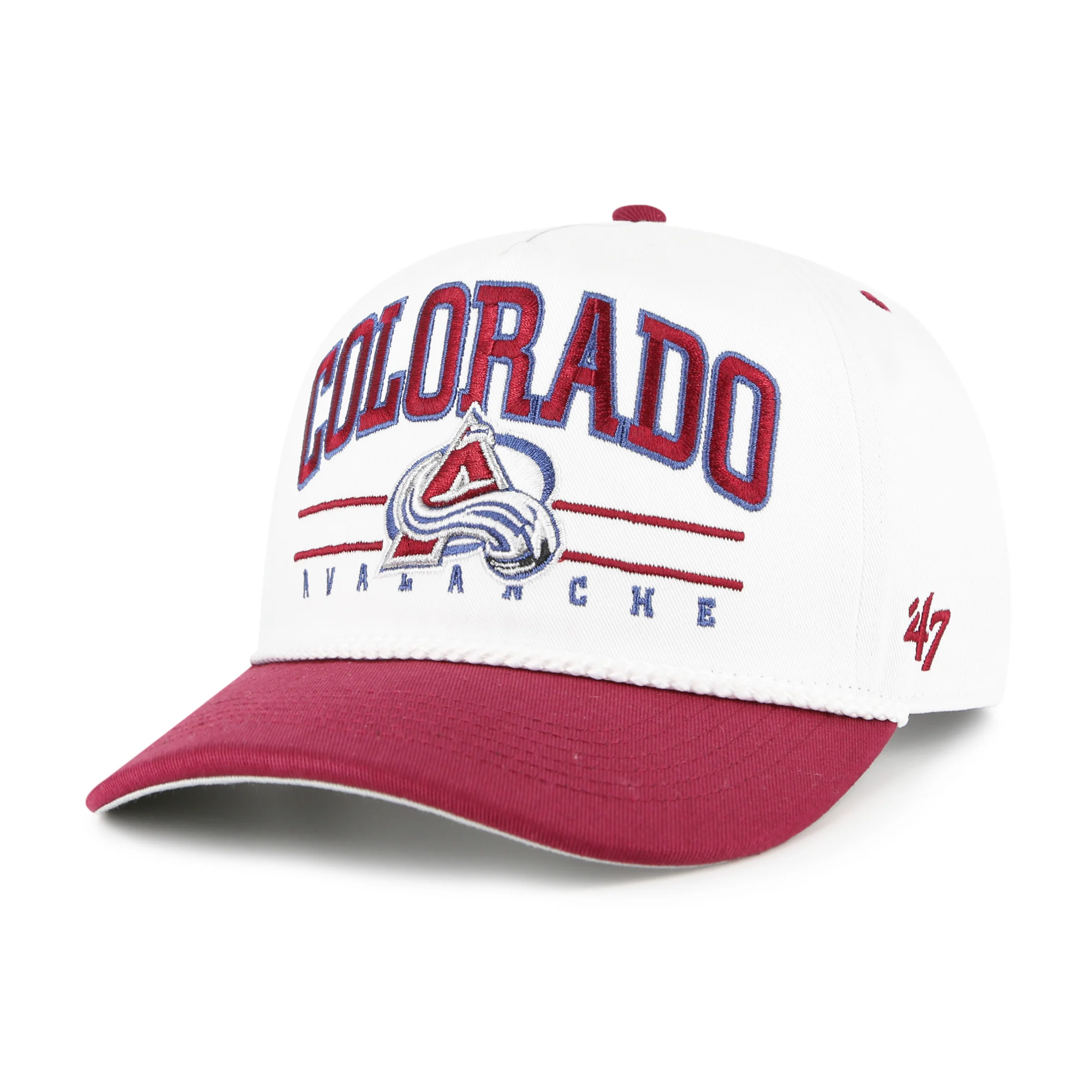 COLORADO AVALANCHE ROSCOE ROPE TWO TONE '47 HITCH